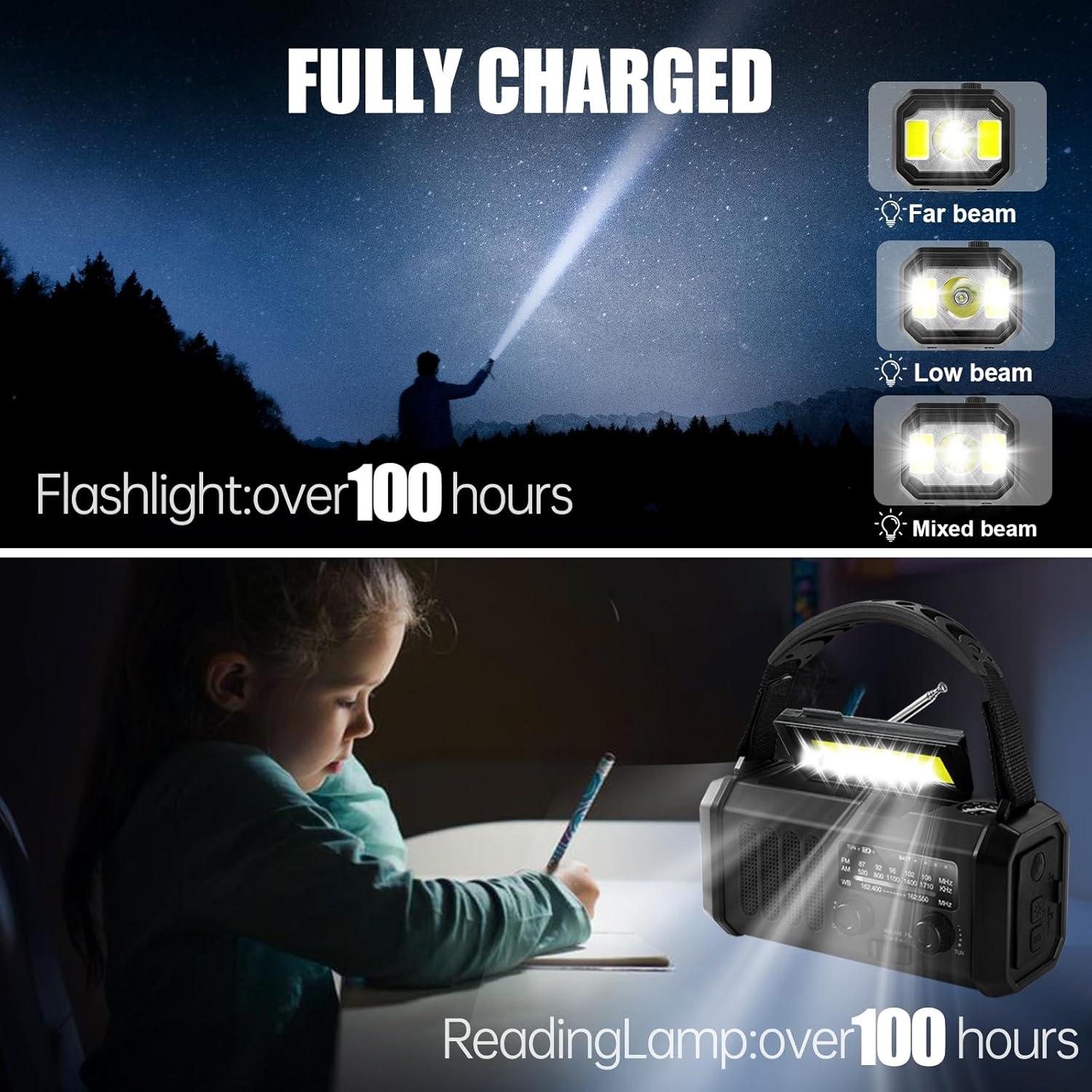 Radio Meteorológica de Emergencia Juvihuxy 20000mAh NOAA AM FM