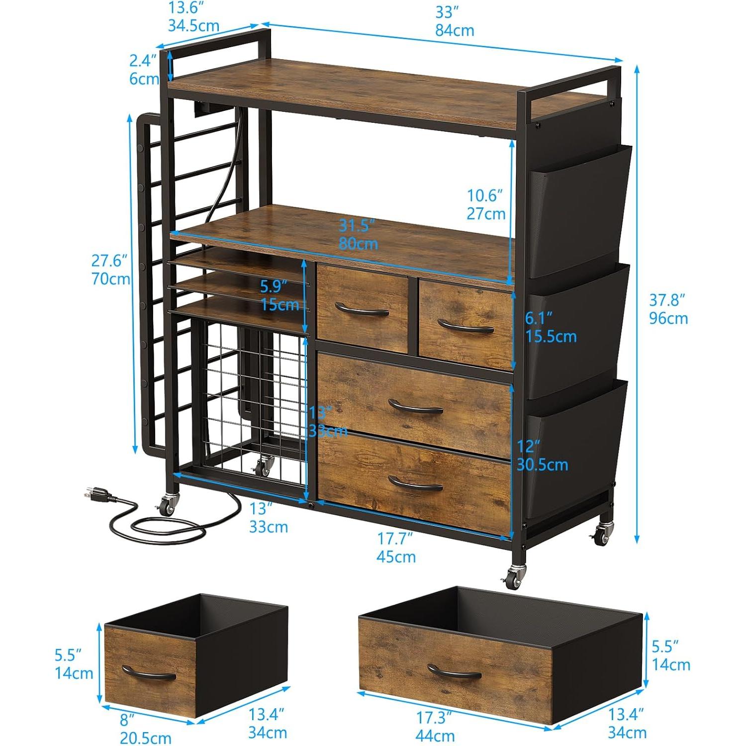 Carro Organizador de Almacenamiento VENNQD para Cricut 84x34cm