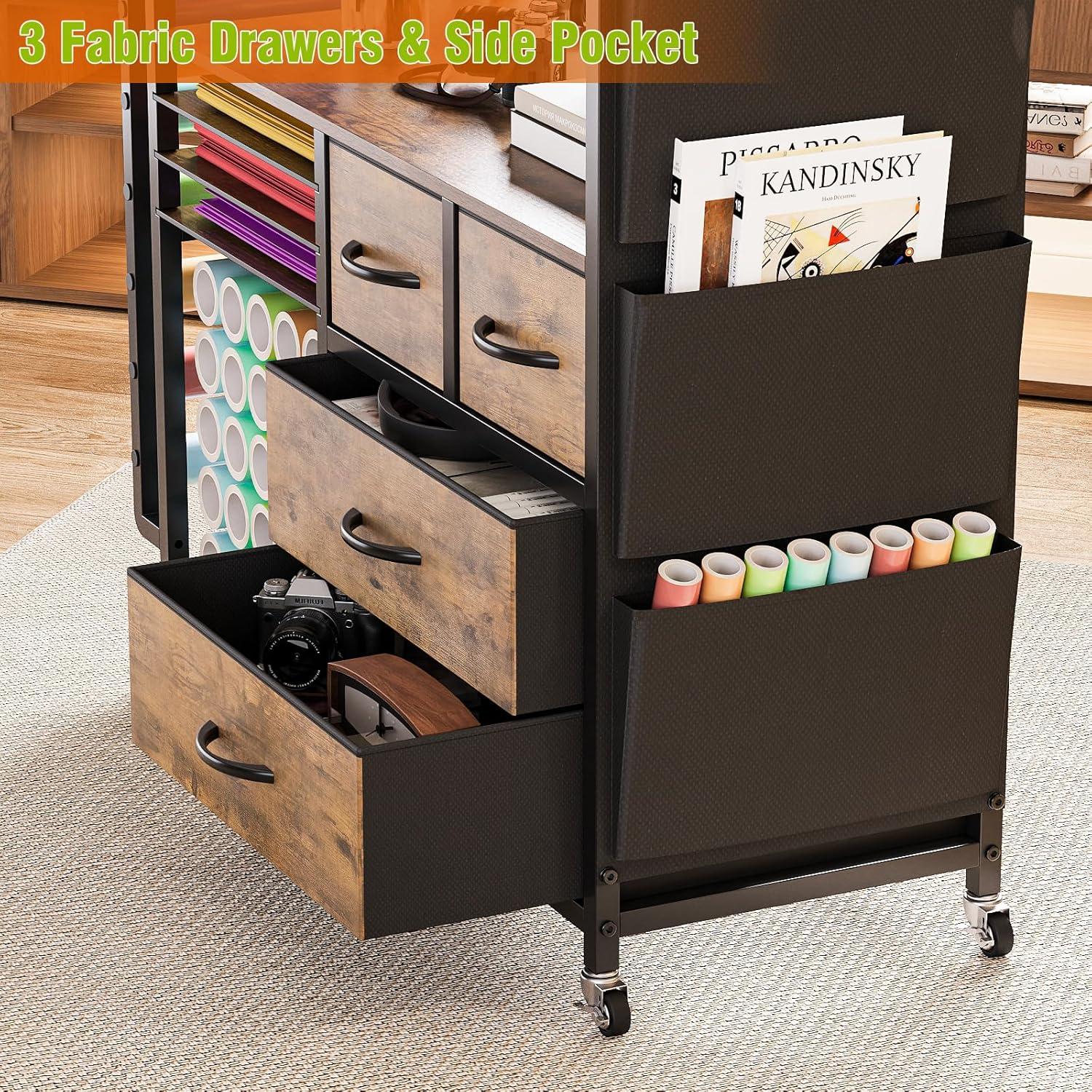 Carro Organizador de Almacenamiento VENNQD para Cricut 84x34cm