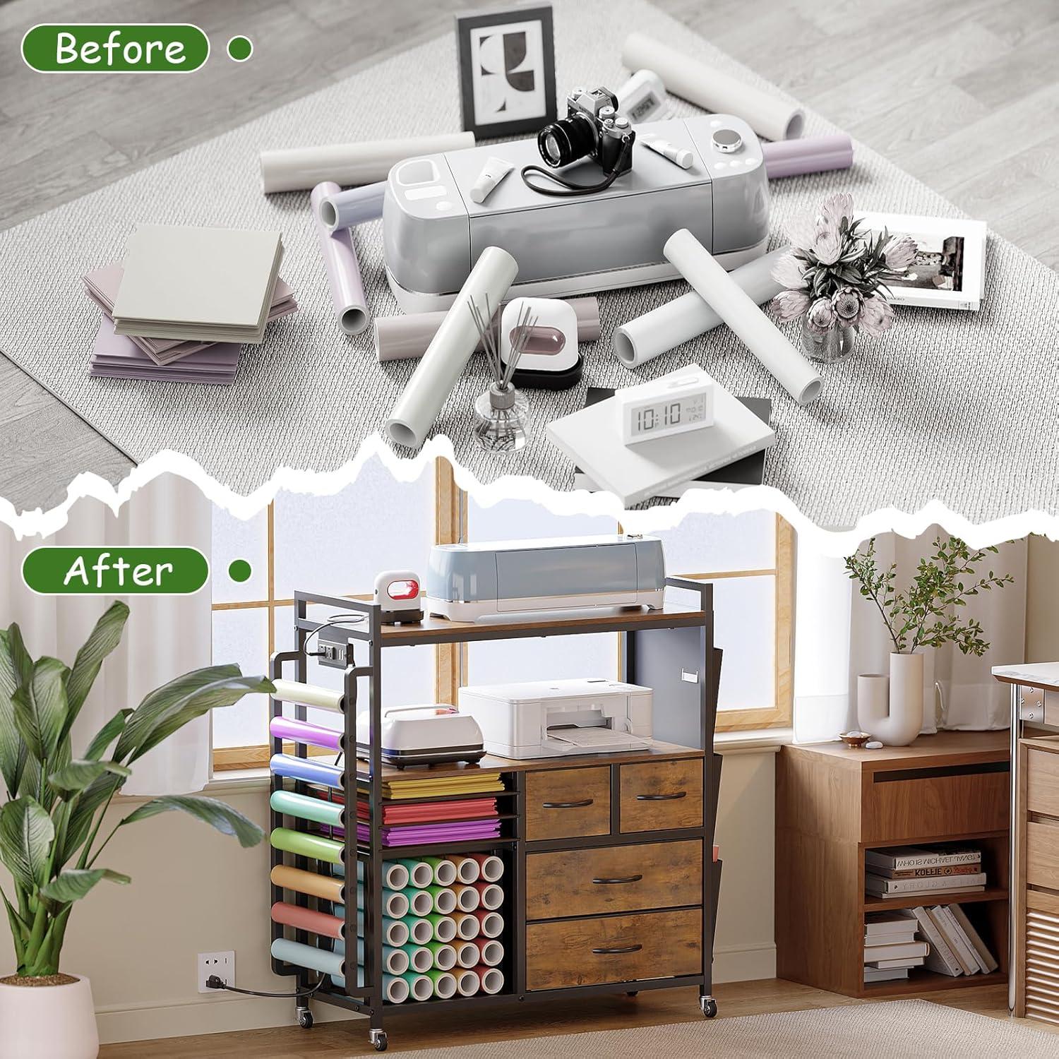 Carro Organizador de Almacenamiento VENNQD para Cricut 84x34cm