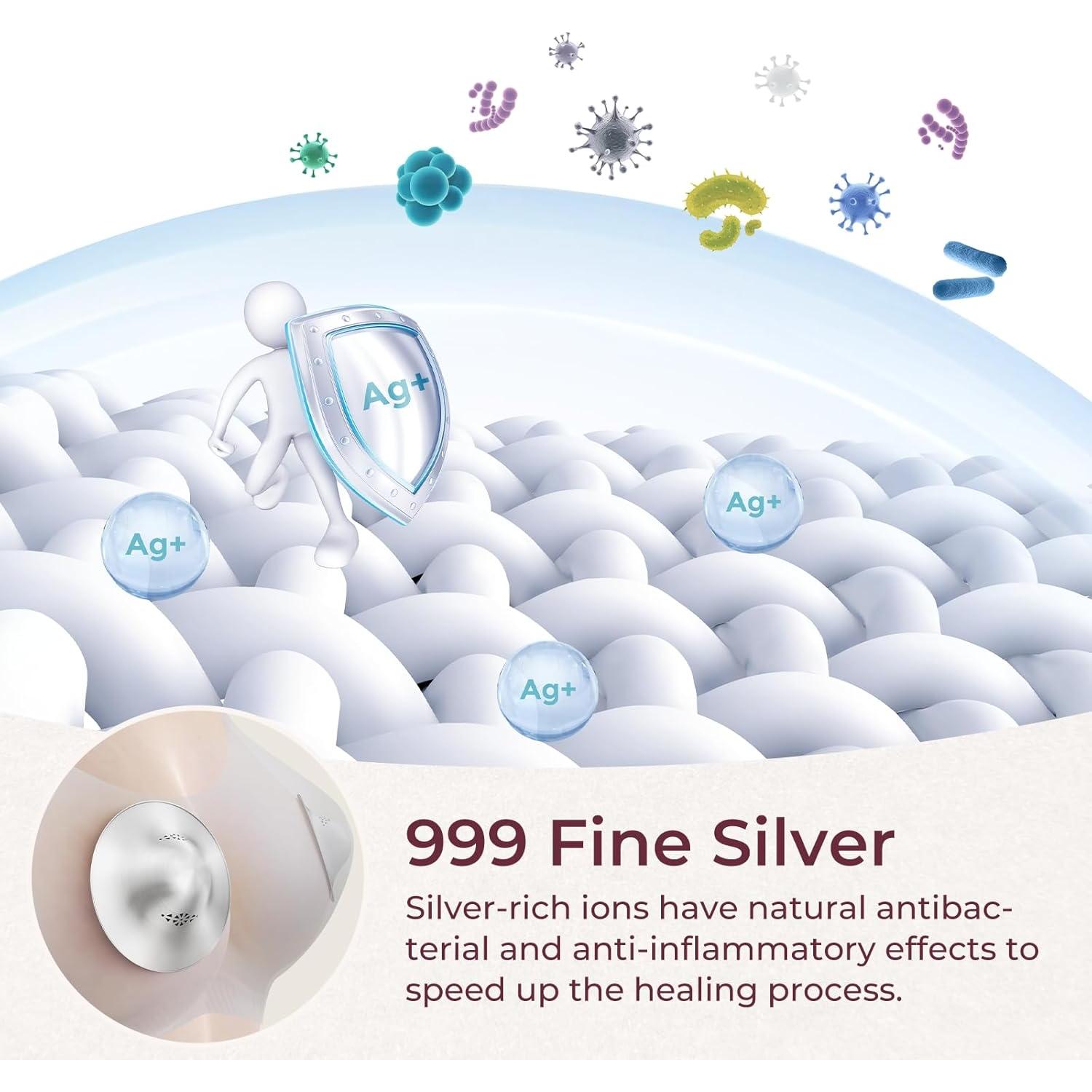 Copas de Lactancia Momcozy 999 Plata XL Perforadas Transpirables