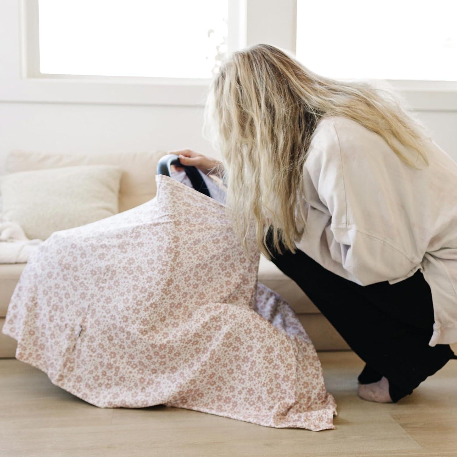 Cubierta de Lactancia Rosa Antiguo - Algodón Orgánico Premium