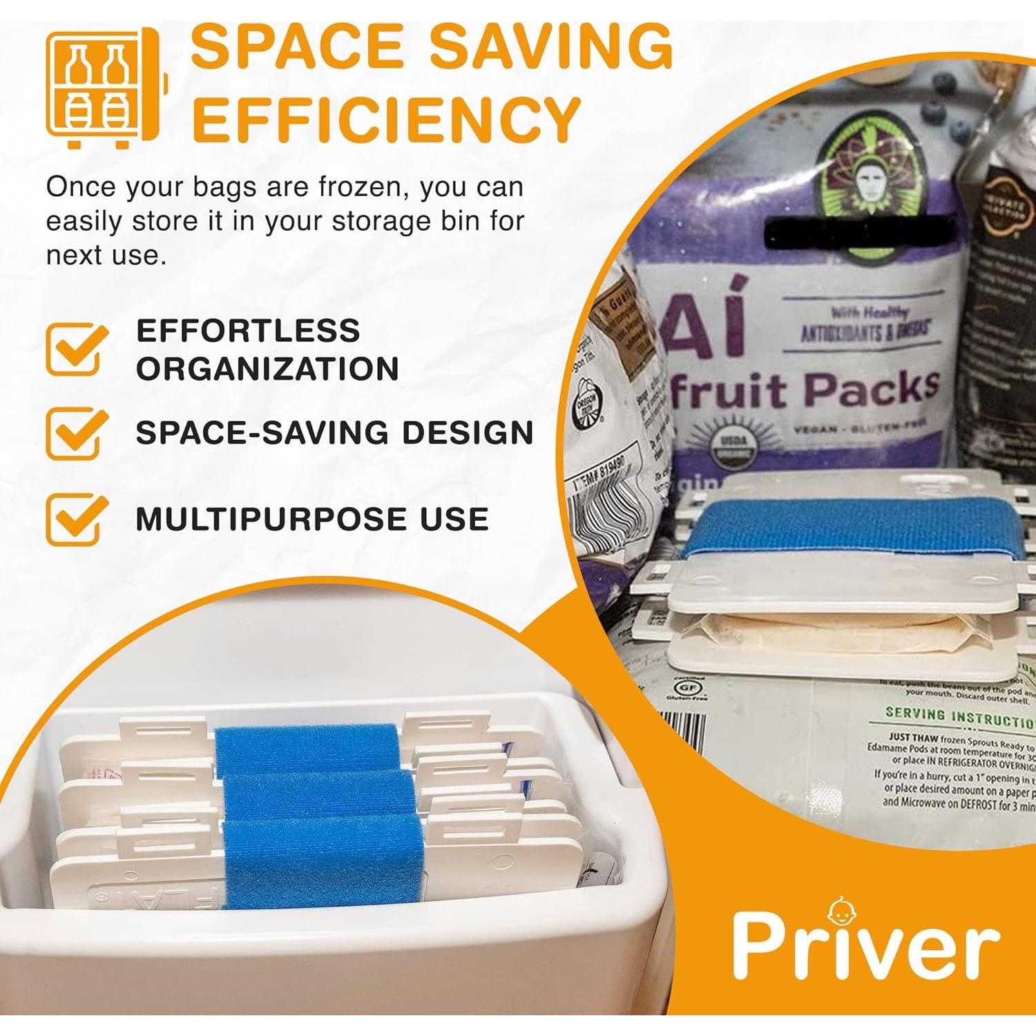 Organizador de Almacenamiento de Leche Materna Priver - Freeze Flat