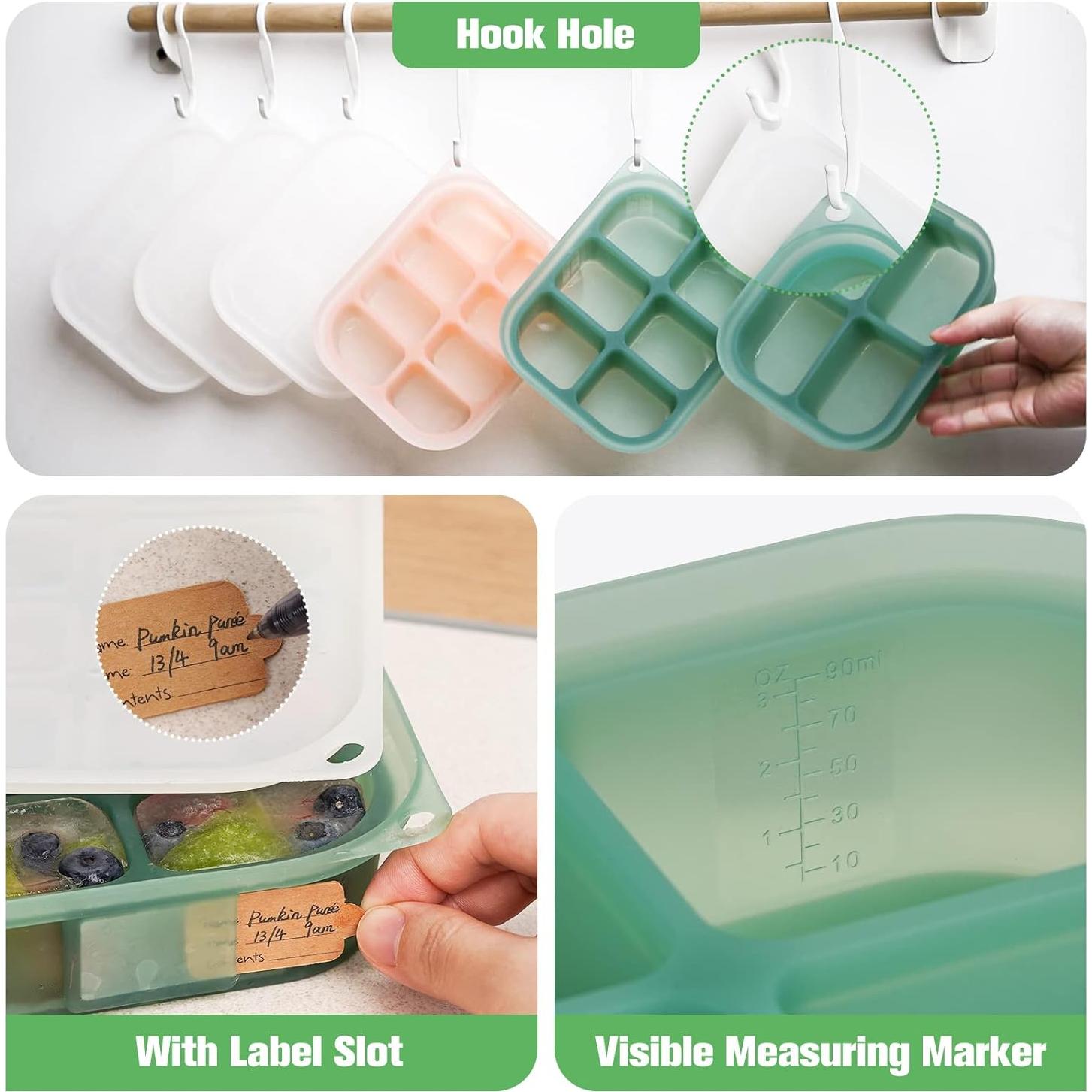 Bandeja de Congelación de Silicona Haakaa 8 Compartimentos 320g