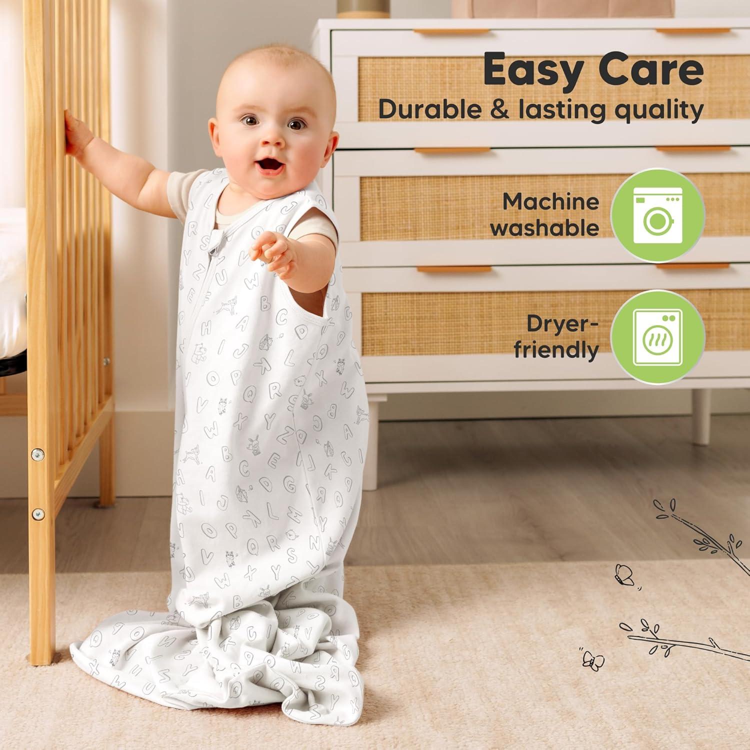 Saco de Sueño Snooze KeaBabies 0.5TOG Algodón Orgánico 2 Piezas