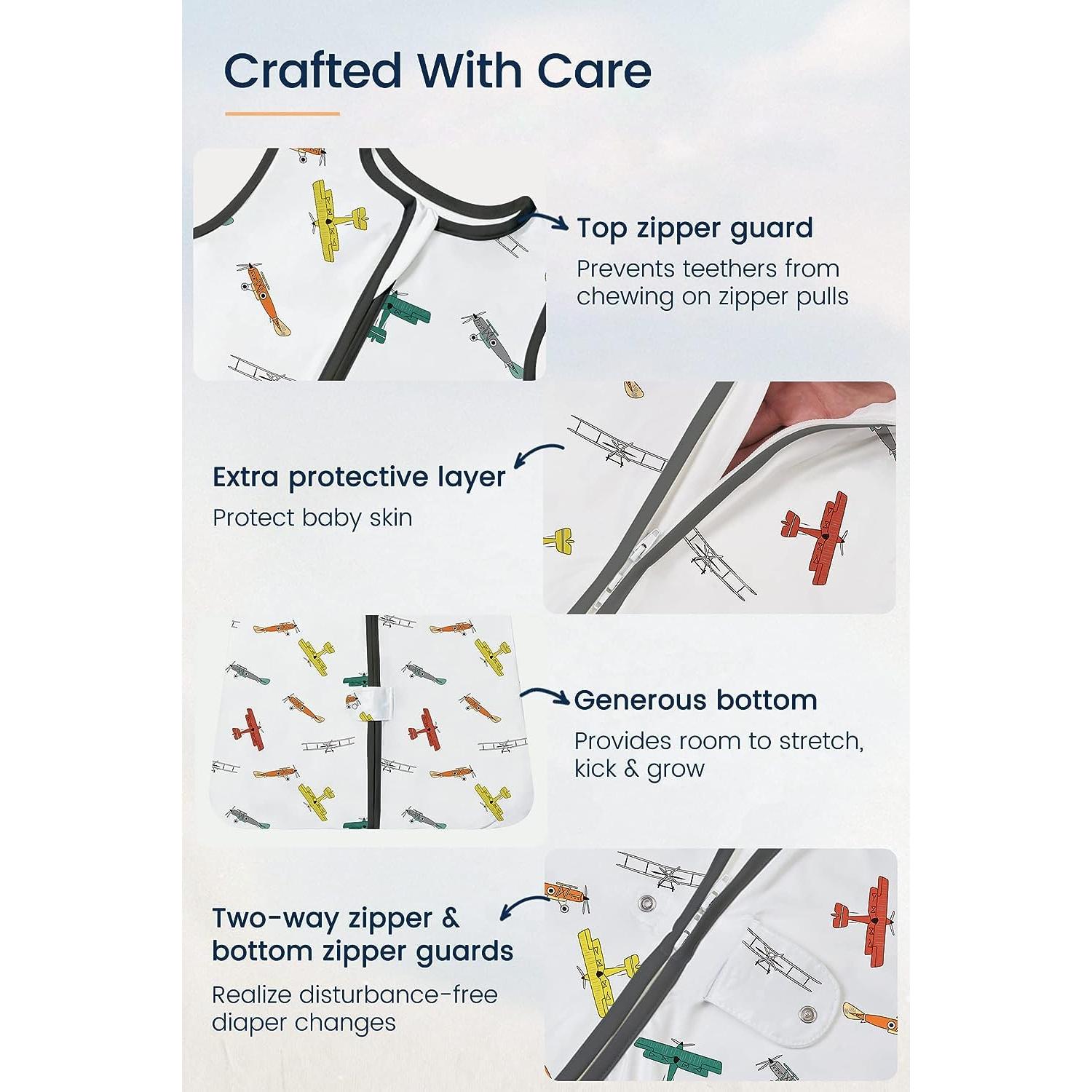 Saco de Sueño TotAha 1.0 TOG para Bebé 0-3 Meses Gris