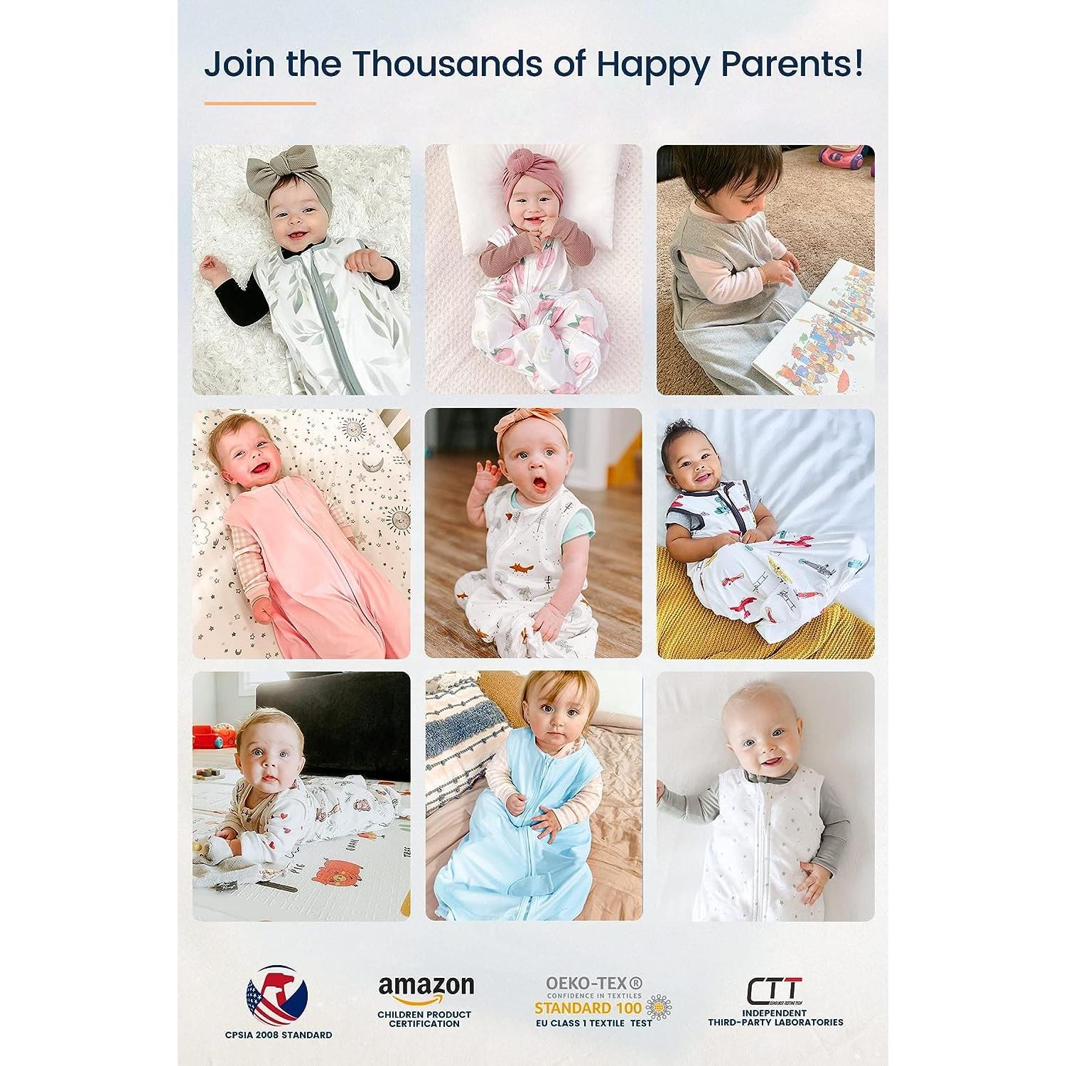 Saco de Sueño TotAha 1.0 TOG para Bebé 0-3 Meses Gris