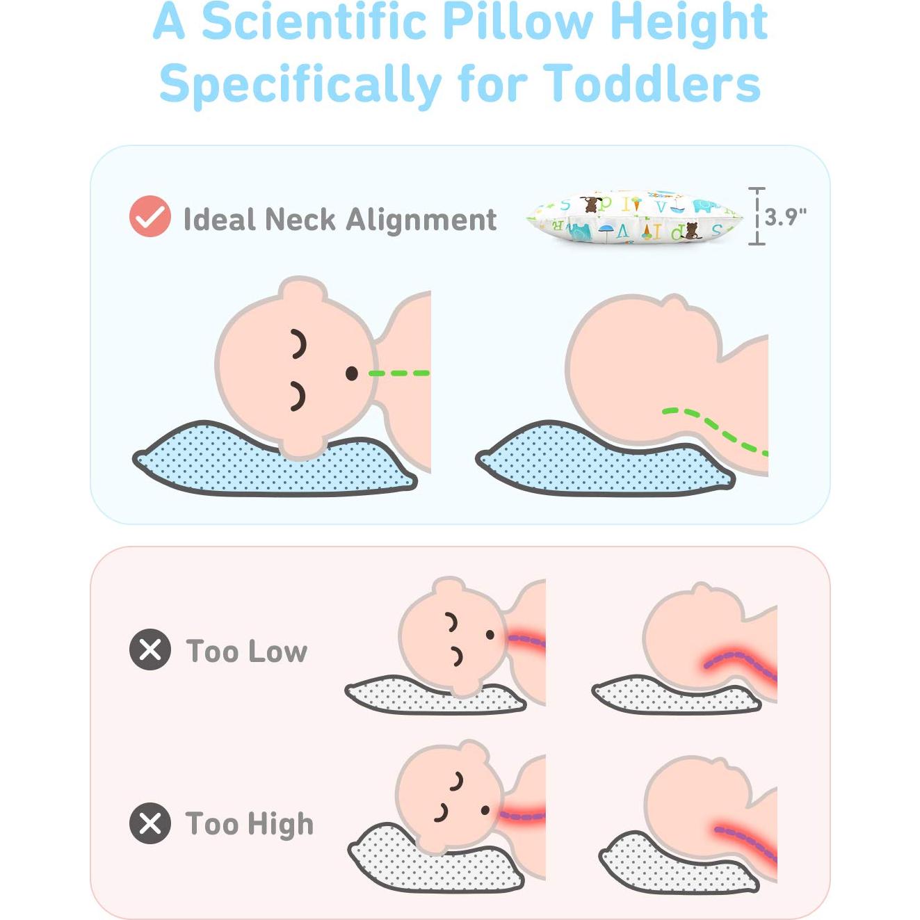 Almohada Infantil Babebay 33x46 cm Lavable Algodón Suave