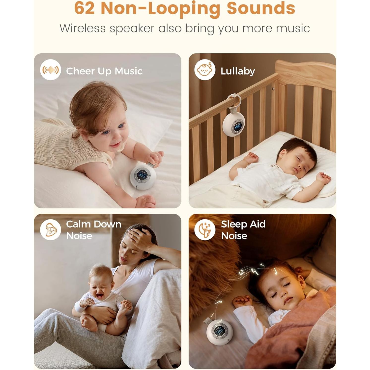 Máquina de Ruido Blanco Glocusent N13 con Luz Nocturna