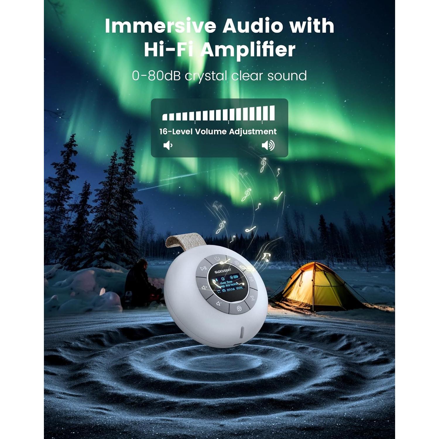 Máquina de Ruido Blanco Glocusent N13 con Luz Nocturna