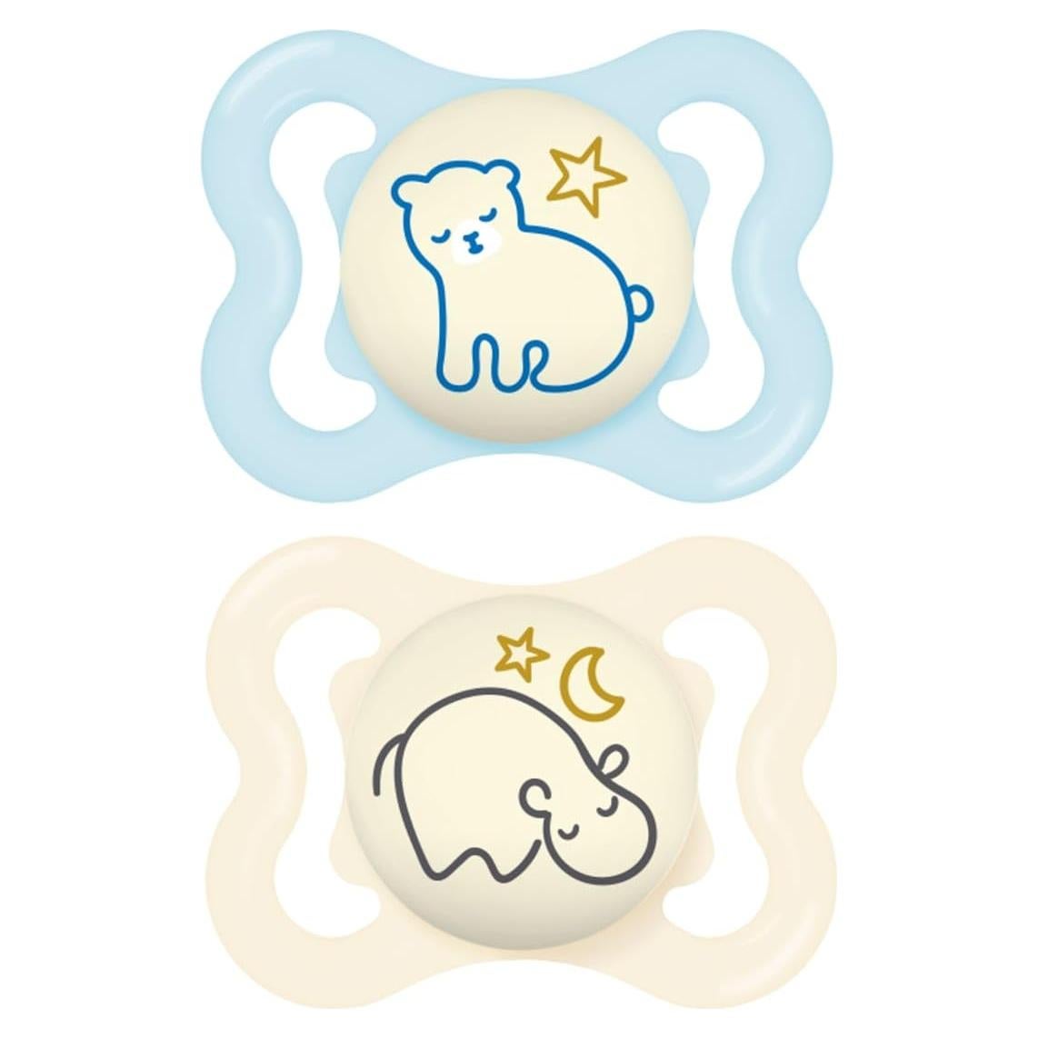 Chupete MAM Supreme Night 0-6 meses Azul, 2 unidades