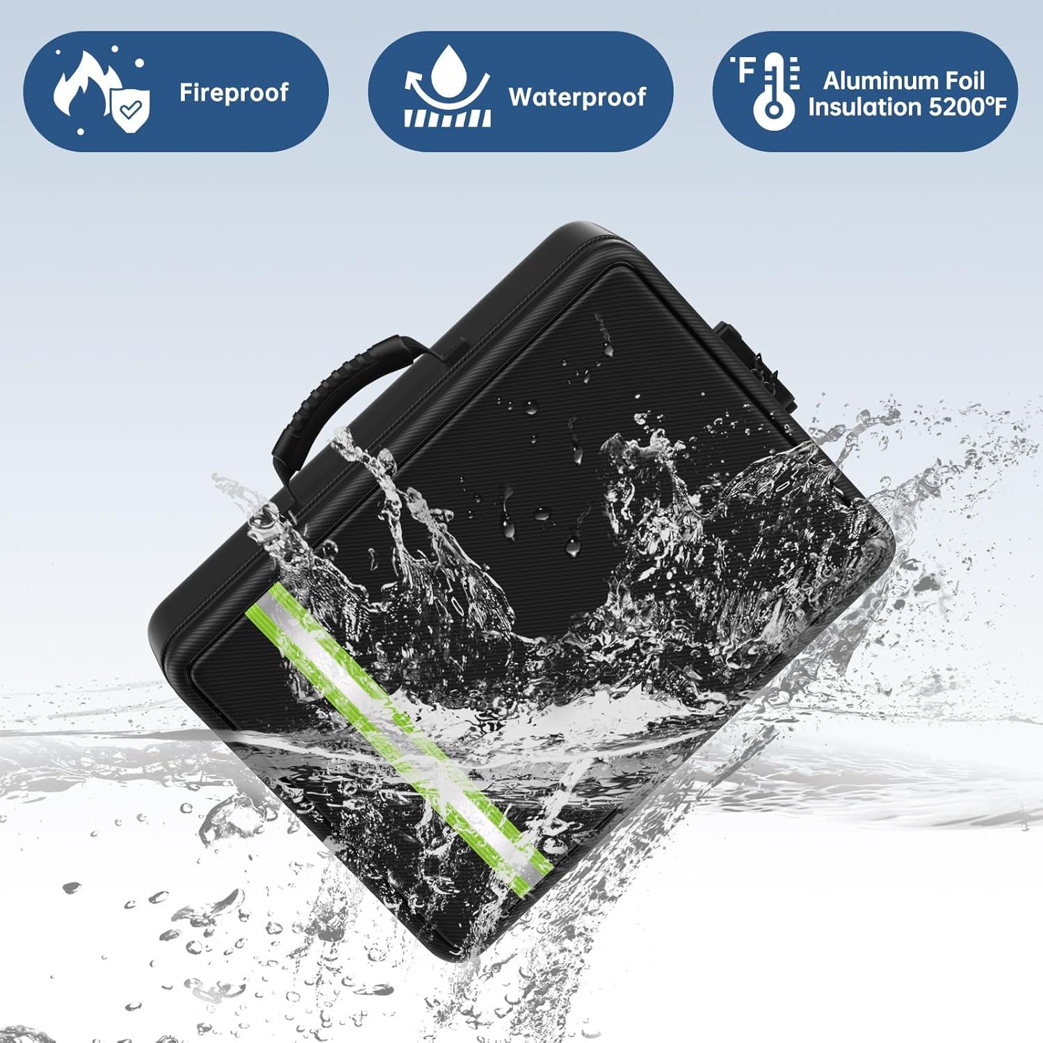 Bolsa de Documentos Ignífuga JIHOX 43x29 cm Impermeable