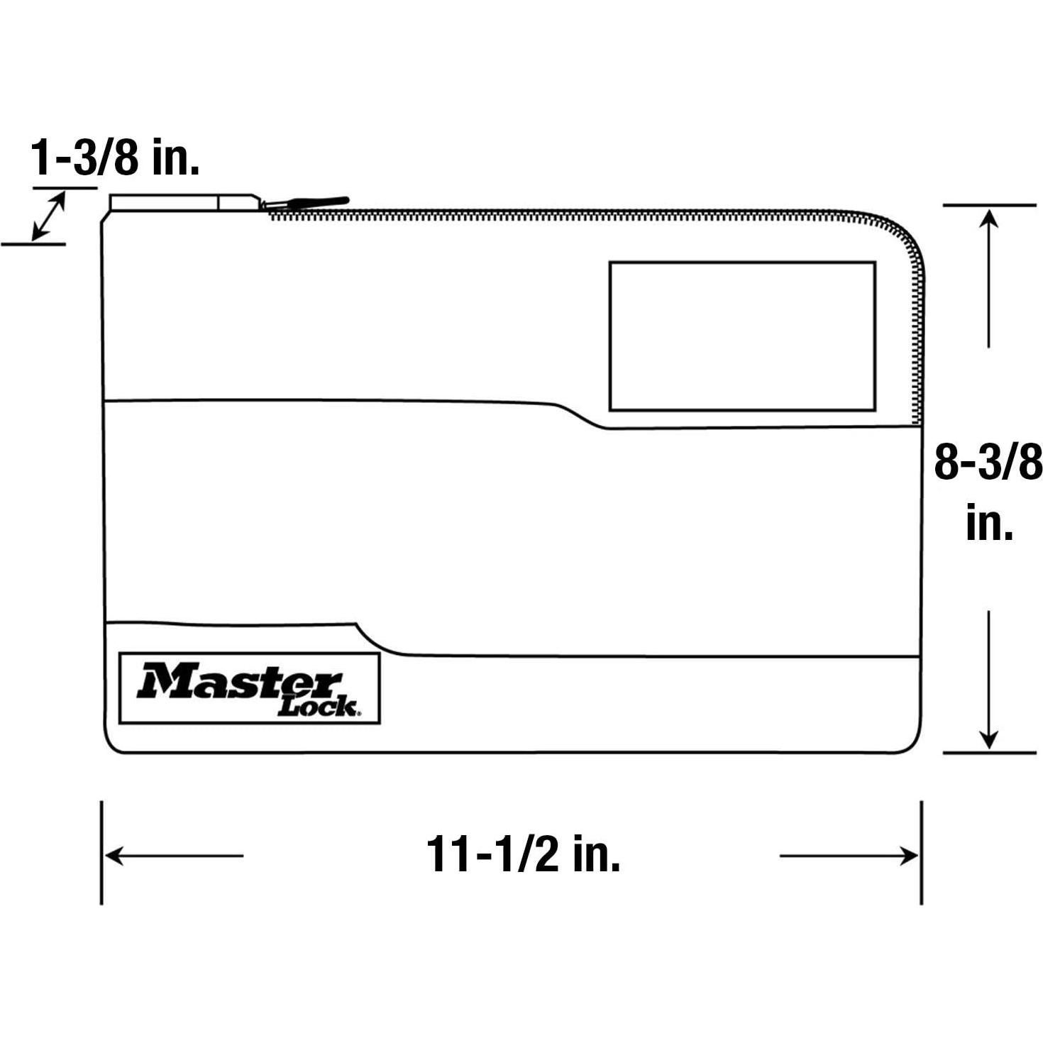 Bolsa de Dinero Master Lock 7120D con Cerradura y Cremallera