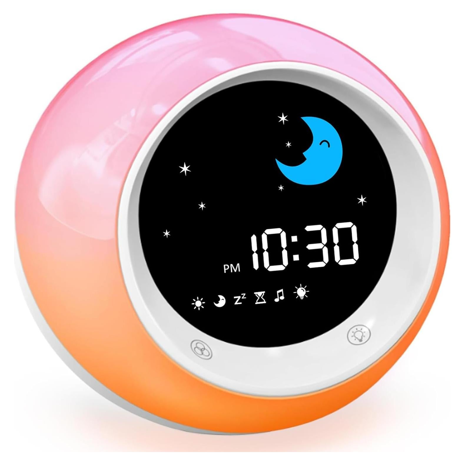 Reloj Despertador iHoo para Niños con Luz Nocturna y Alarma