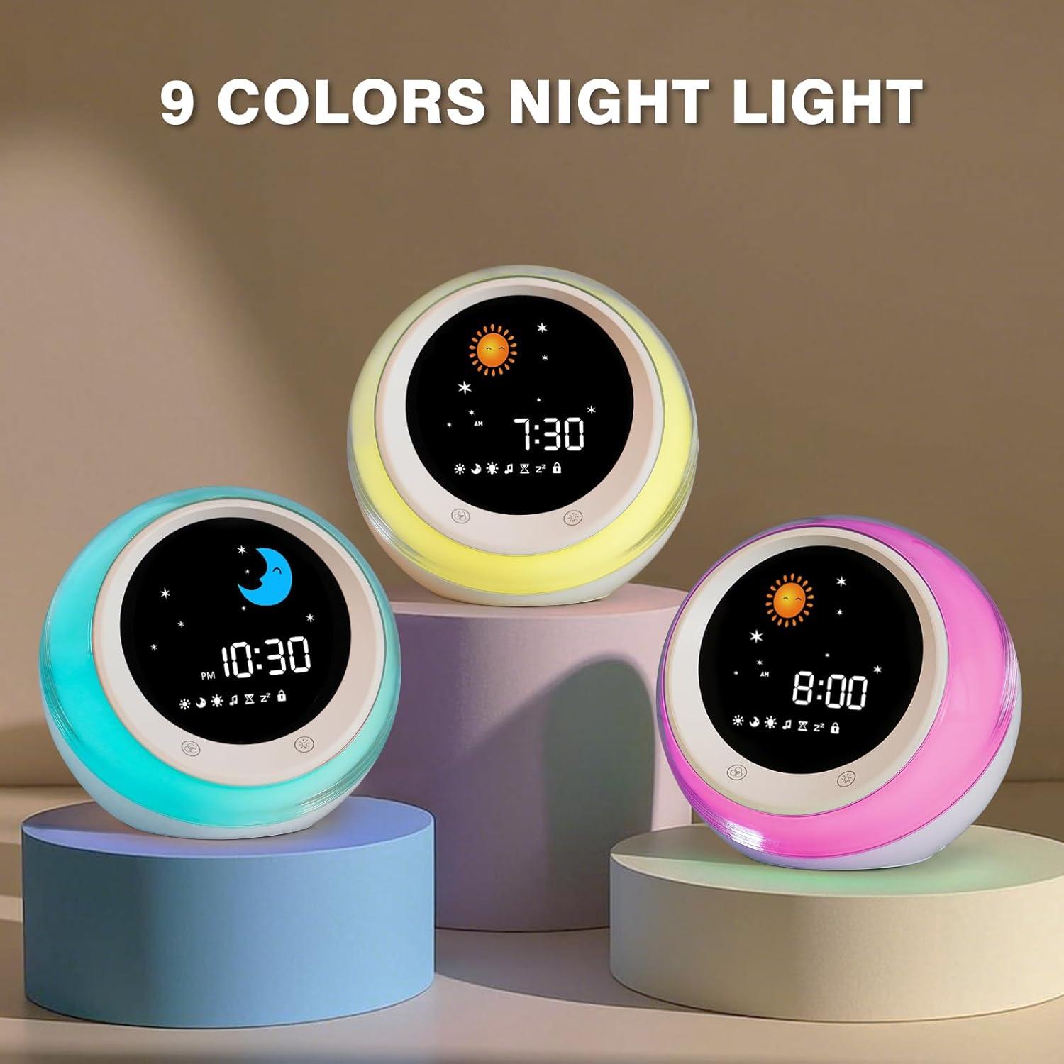 Reloj Despertador iHoo para Niños con Luz Nocturna y Alarma