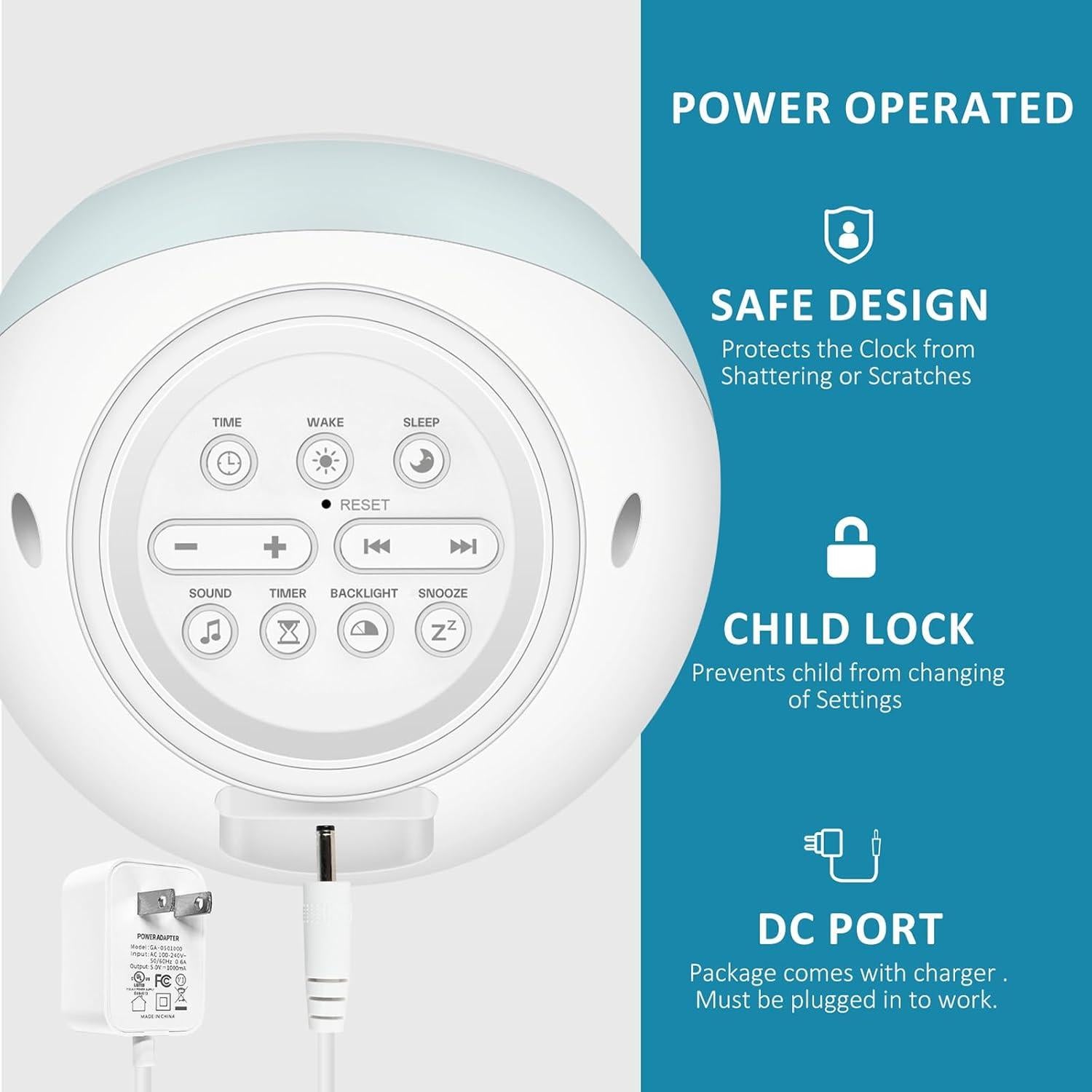 Reloj Despertador iHoo para Niños con Luz Nocturna y Alarma