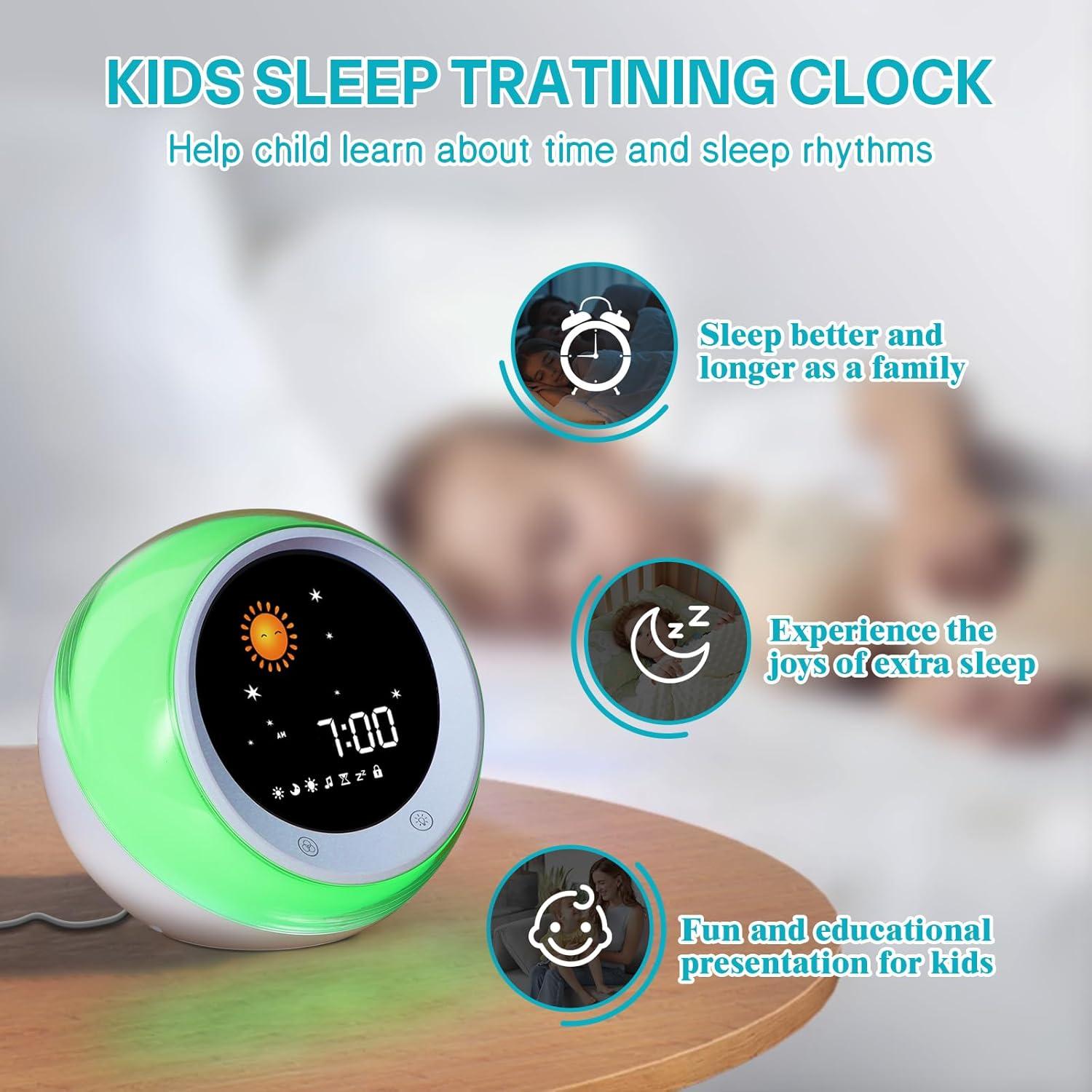 Reloj Despertador iHoo para Niños con Luz Nocturna y Alarma