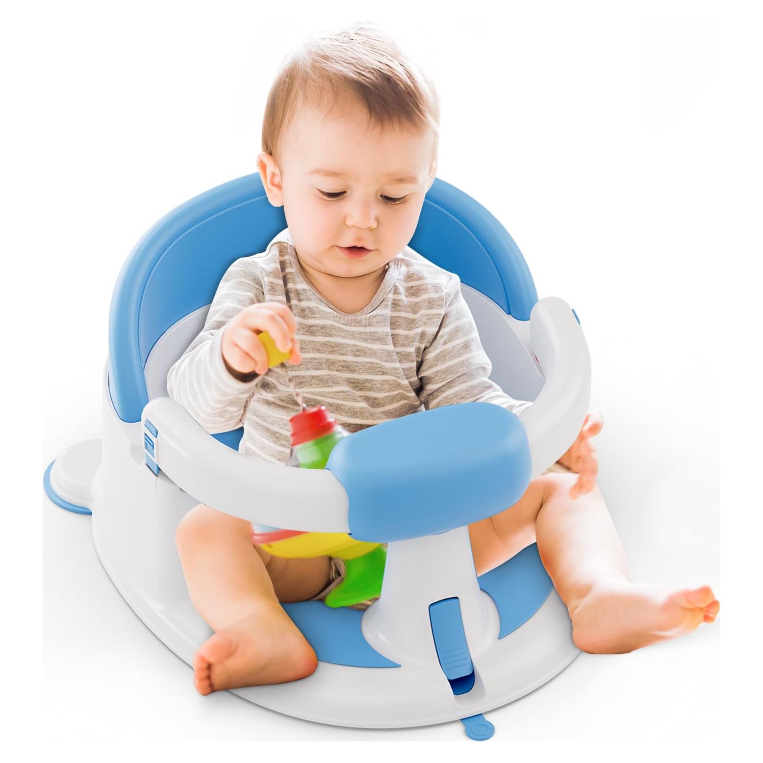 Asiento de Baño Antideslizante ONTHEWEI Azul 6-24 Meses
