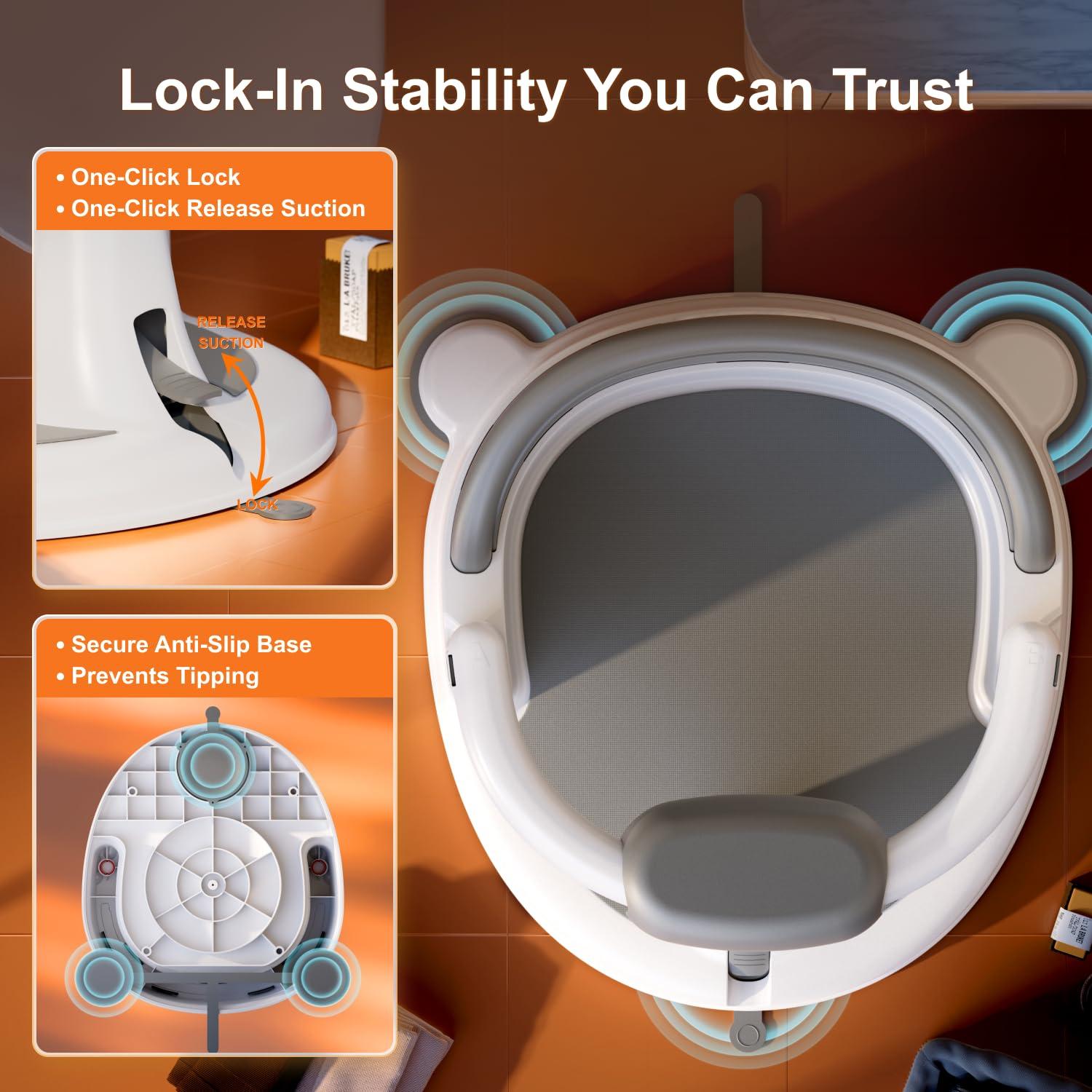 Asiento de Baño Antideslizante ONTHEWEI Azul 6-24 Meses