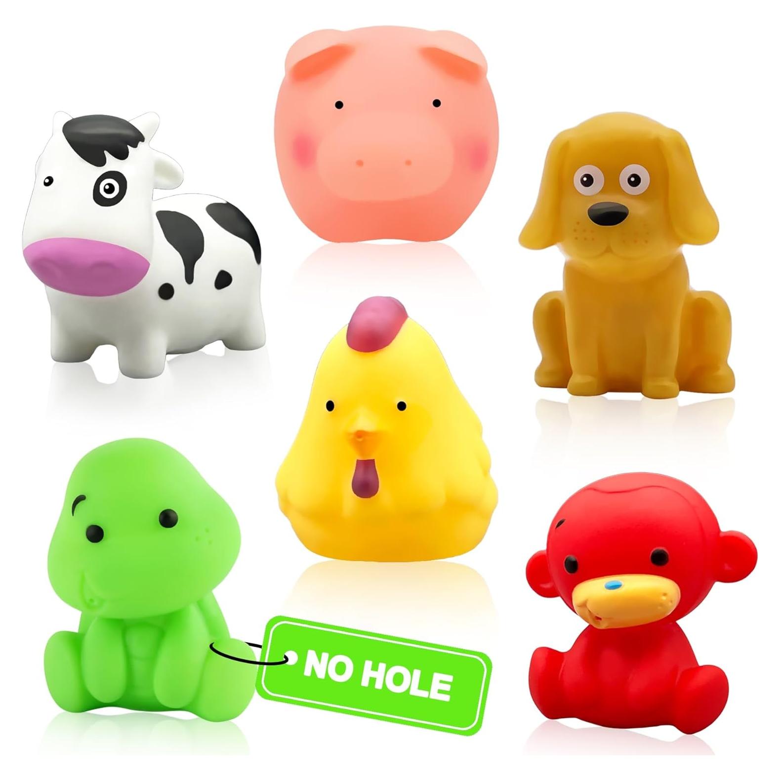 Juguetes de Baño Sin Moho PARHILYAR - 6 Piezas Flotantes