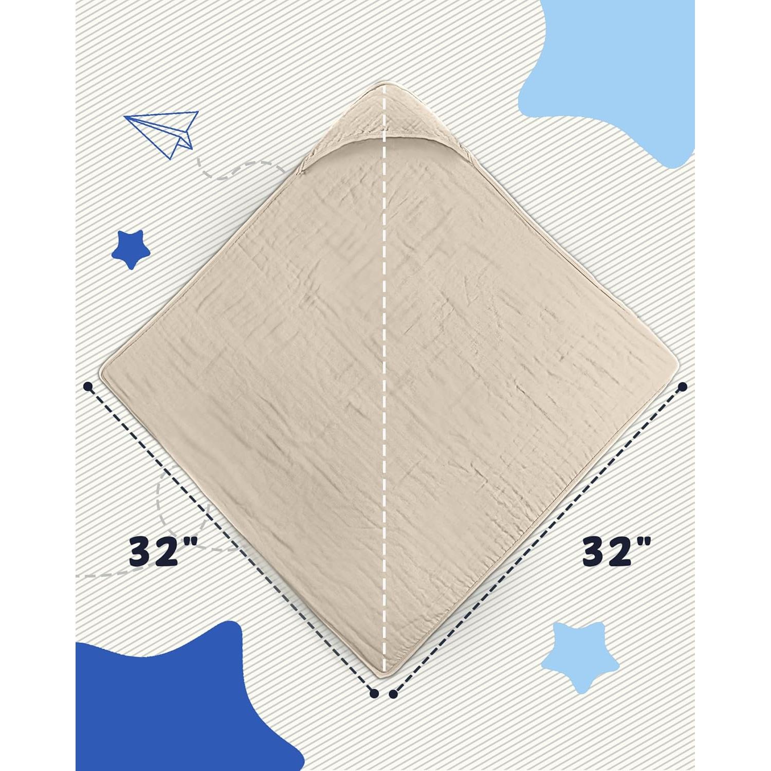 Toalla con Capucha Cutie Birdie 100% Algodón Muselina 81x81 cm