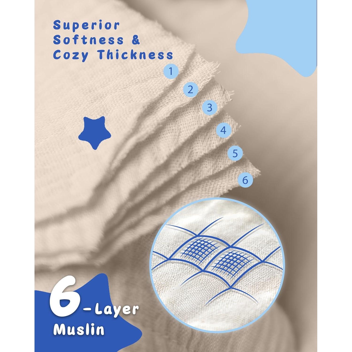 Toalla con Capucha Cutie Birdie 100% Algodón Muselina 81x81 cm