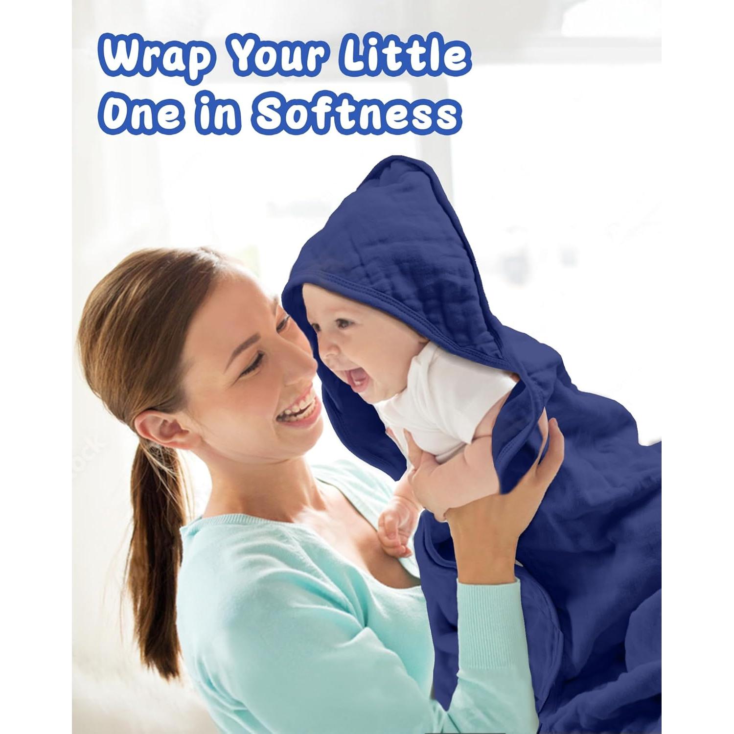 Toalla con Capucha Cutie Birdie 100% Algodón Muselina 81x81 cm