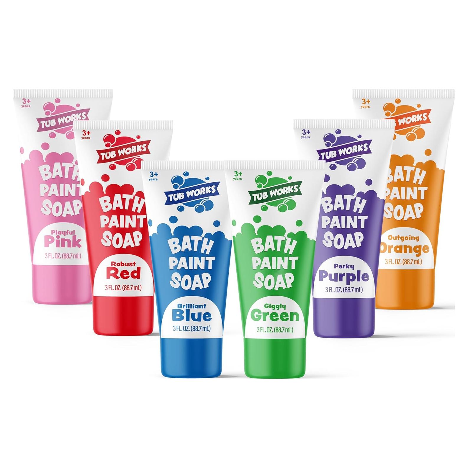 Juguete de baño Tub Works pintura de jabón 6 colores no tóxicos