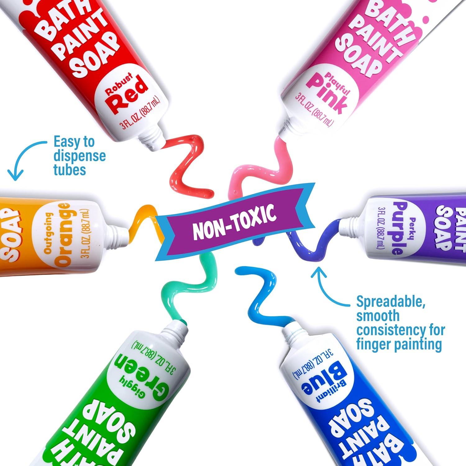 Juguete de baño Tub Works pintura de jabón 6 colores no tóxicos