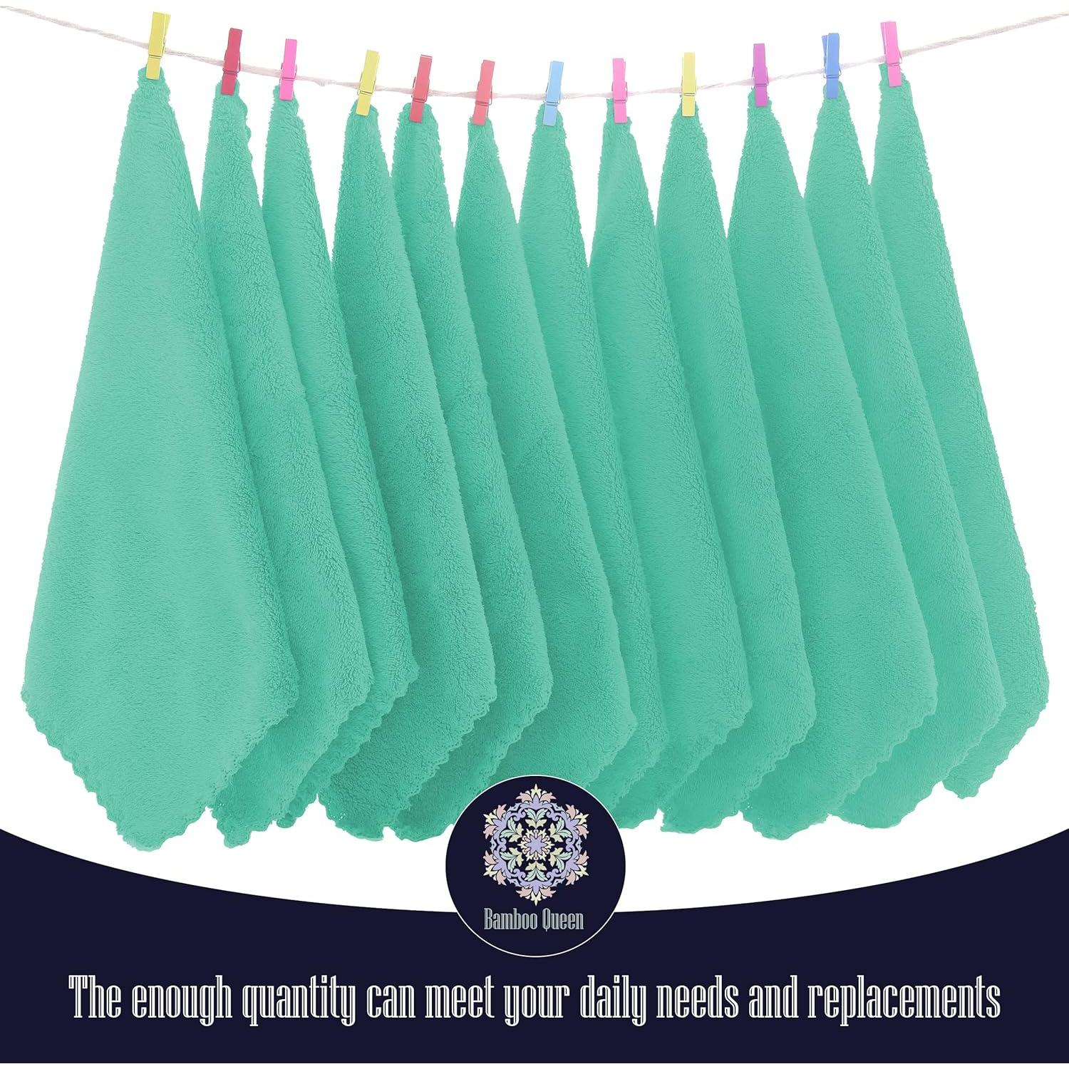 Toallitas para Bebés BAMBOO QUEEN 16 Unidades 25.4x25.4 cm Verde Aqua