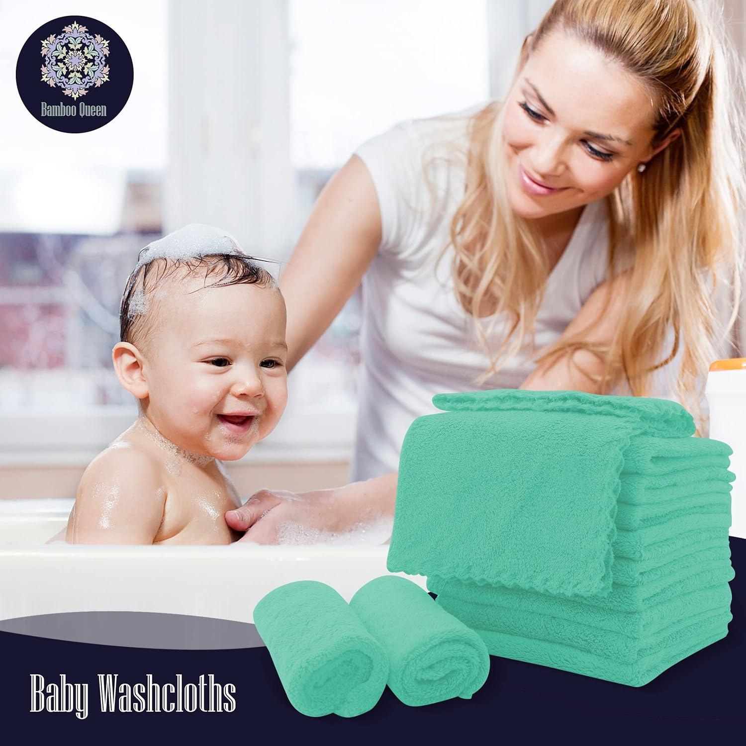 Toallitas para Bebés BAMBOO QUEEN 16 Unidades 25.4x25.4 cm Verde Aqua