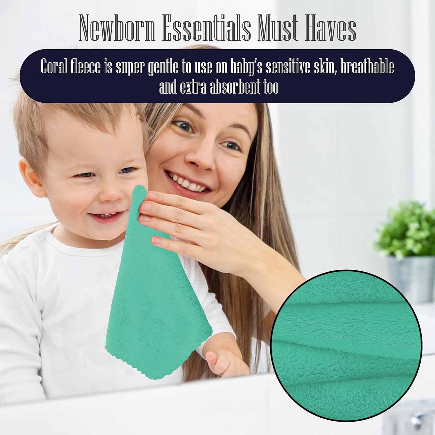 Toallitas para Bebés BAMBOO QUEEN 16 Unidades 25.4x25.4 cm Verde Aqua