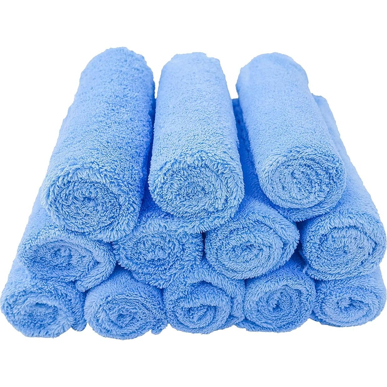 Paños de Baño para Bebés Kyapoo 12 Unidades Microfibra Azul