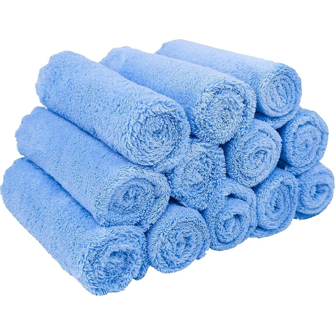 Paños de Baño para Bebés Kyapoo 12 Unidades Microfibra Azul