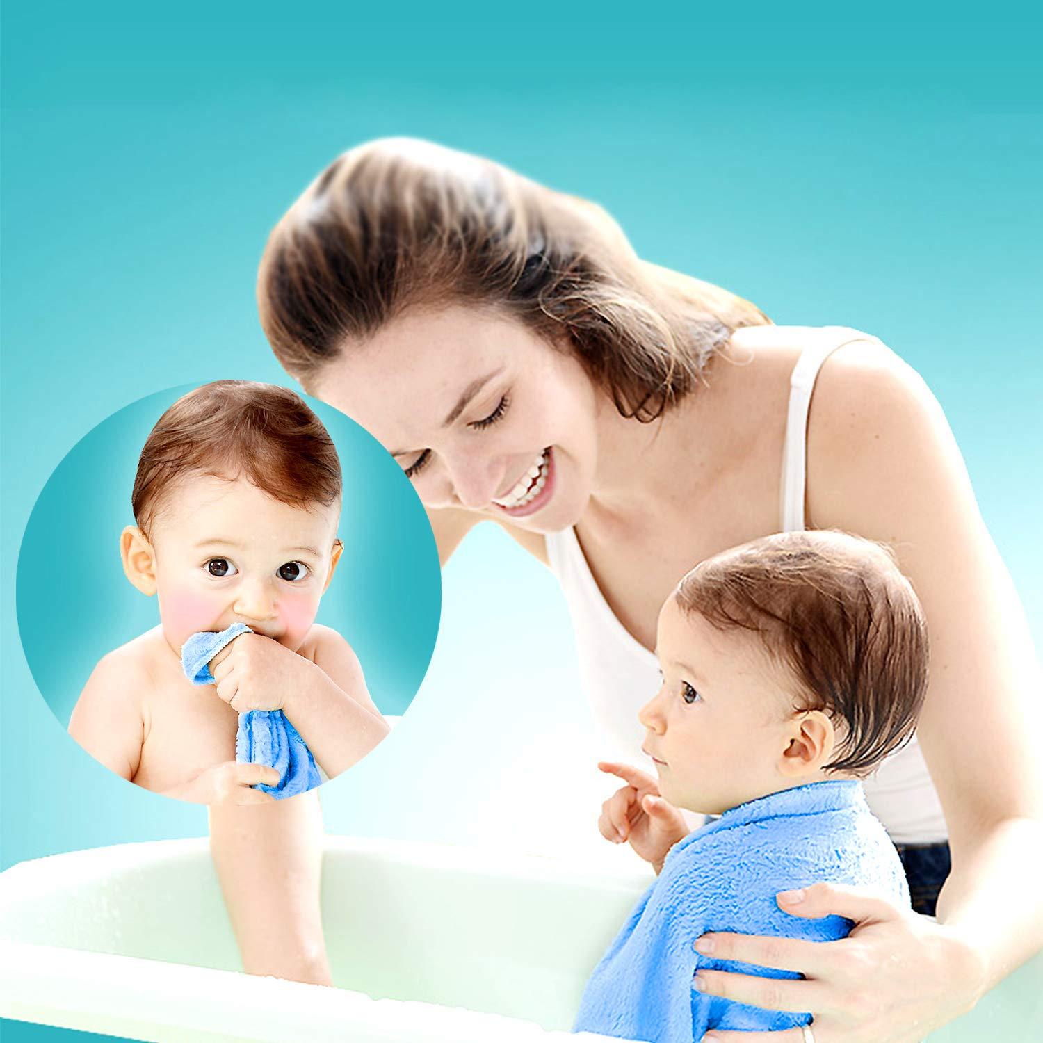 Paños de Baño para Bebés Kyapoo 12 Unidades Microfibra Azul