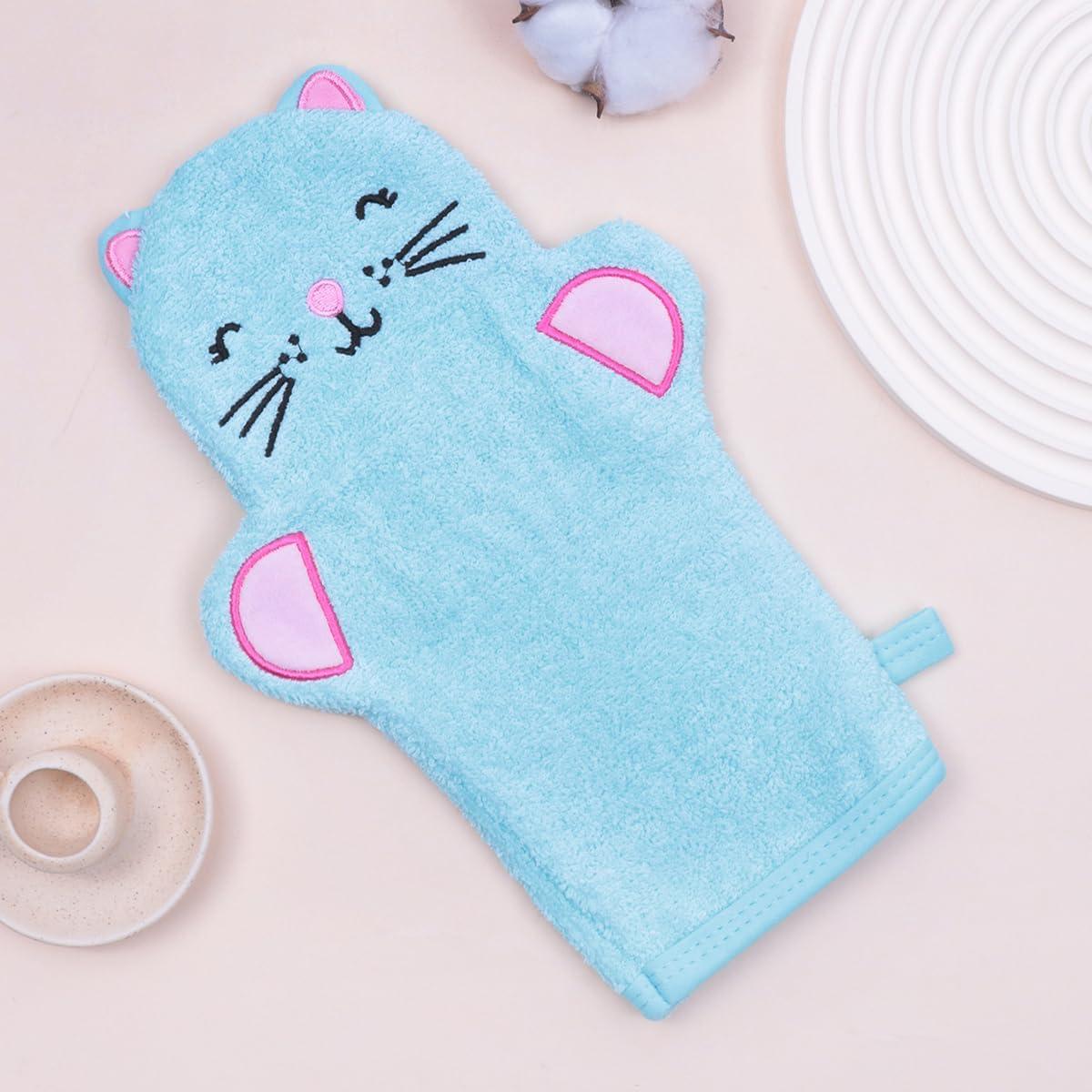 Mitón de Baño Orgánico JN&LULU para Bebés - Algodón Suave Exfoliante