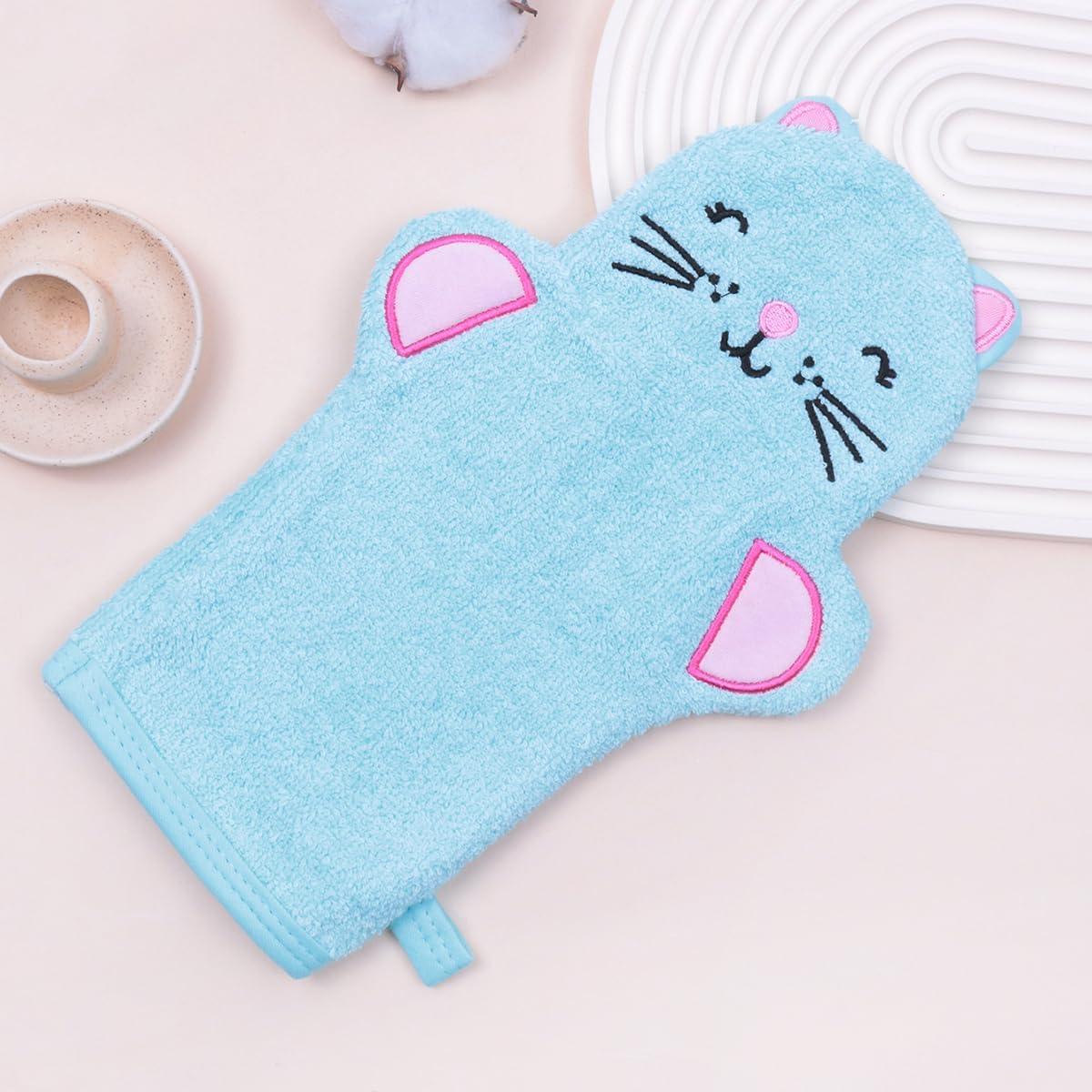 Mitón de Baño Orgánico JN&LULU para Bebés - Algodón Suave Exfoliante