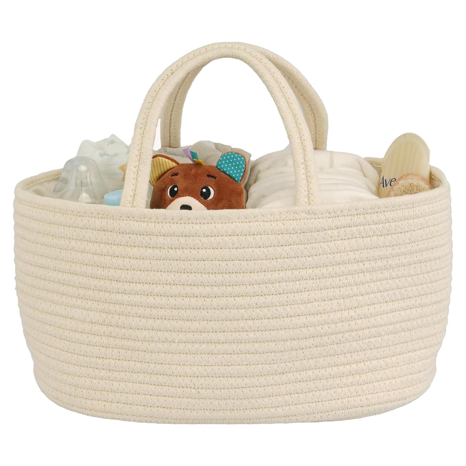 Organizador de Pañales Grande JUNBOLE Beige Caddy Portátil