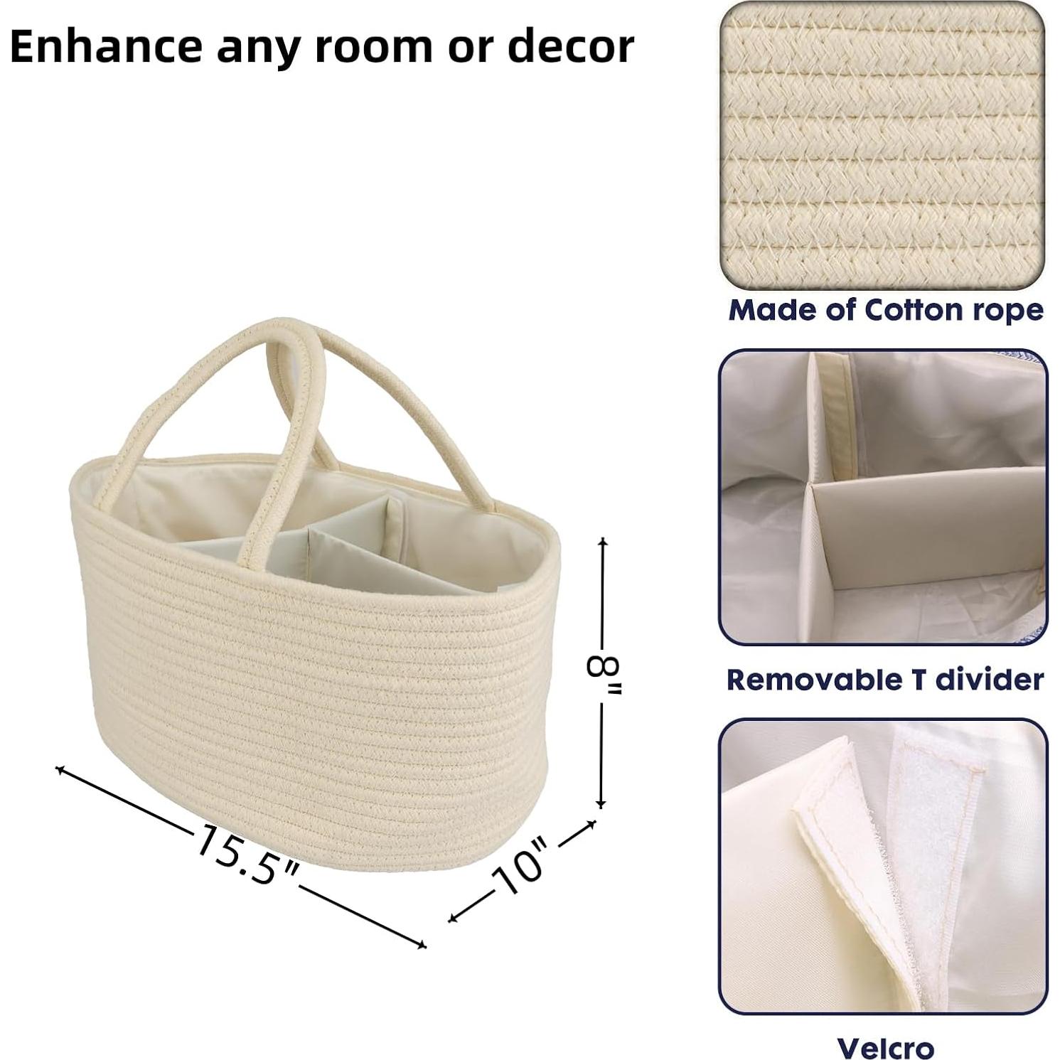 Organizador de Pañales Grande JUNBOLE Beige Caddy Portátil