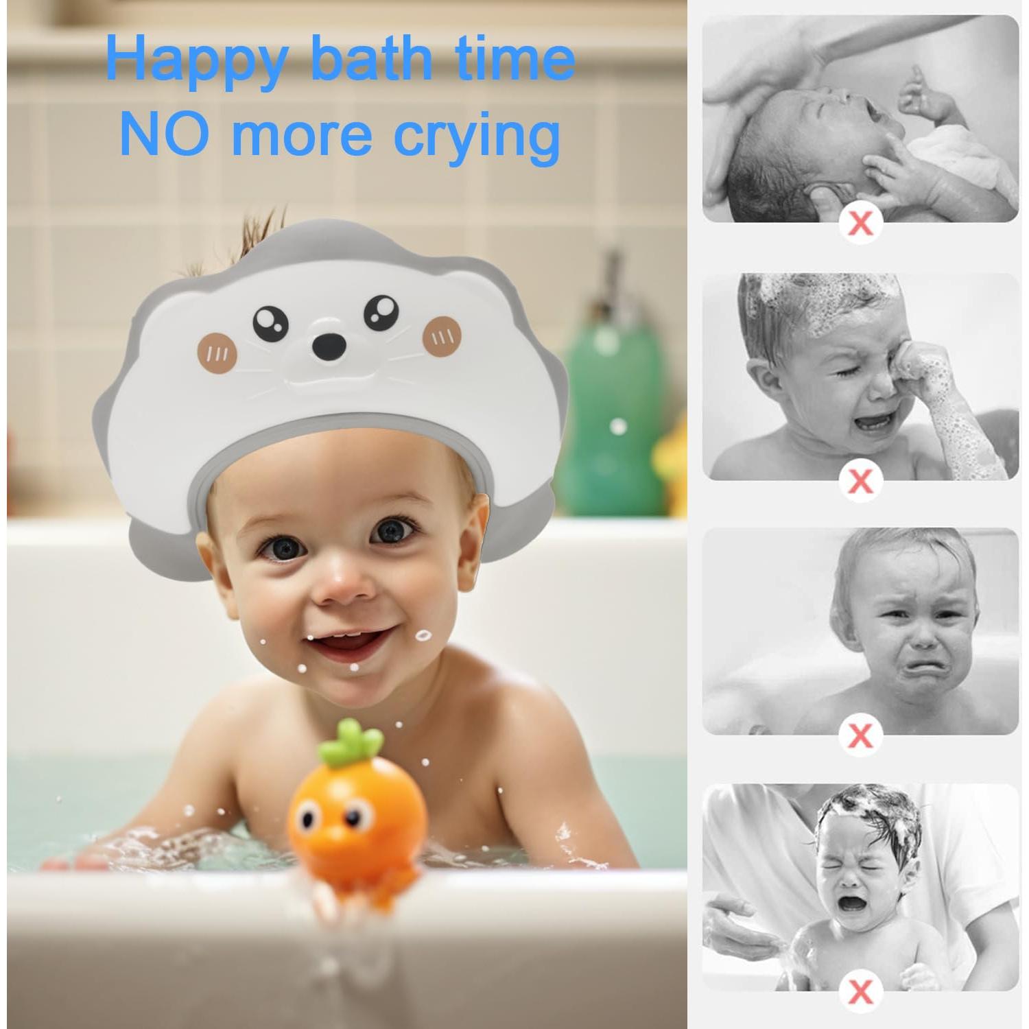 Gorro de Ducha para Bebé León Marino - Protección Ojos y Oídos