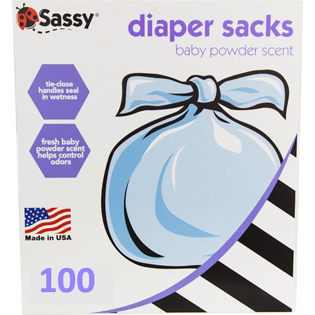 Bolsas Desechables para Pañales Sassy 100 Unidades Aroma Talco