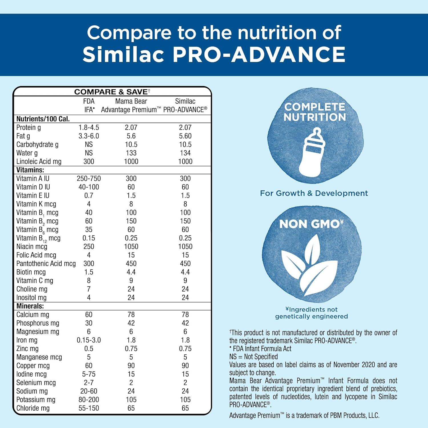 Fórmula Infantil en Polvo Mama Bear Advantage 660g - Soporte Inmunológico