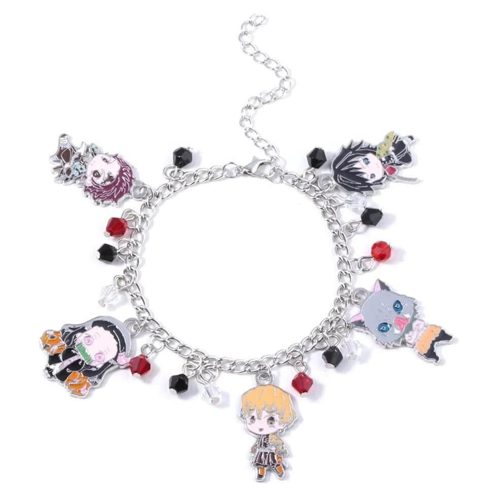 Pulsera de Anime Tanjiro - Charm de Zinc Ajustable 20.3 cm