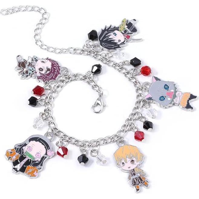 Pulsera de Anime Tanjiro - Charm de Zinc Ajustable 20.3 cm