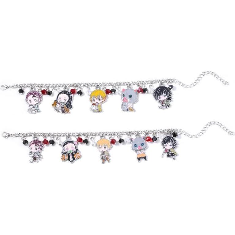Pulsera de Anime Tanjiro - Charm de Zinc Ajustable 20.3 cm