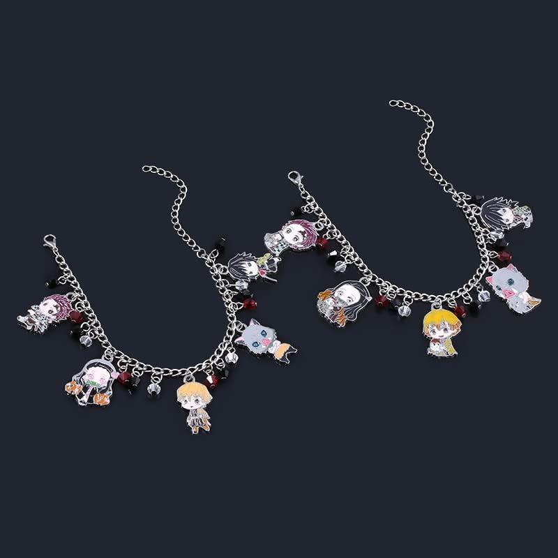 Pulsera de Anime Tanjiro - Charm de Zinc Ajustable 20.3 cm