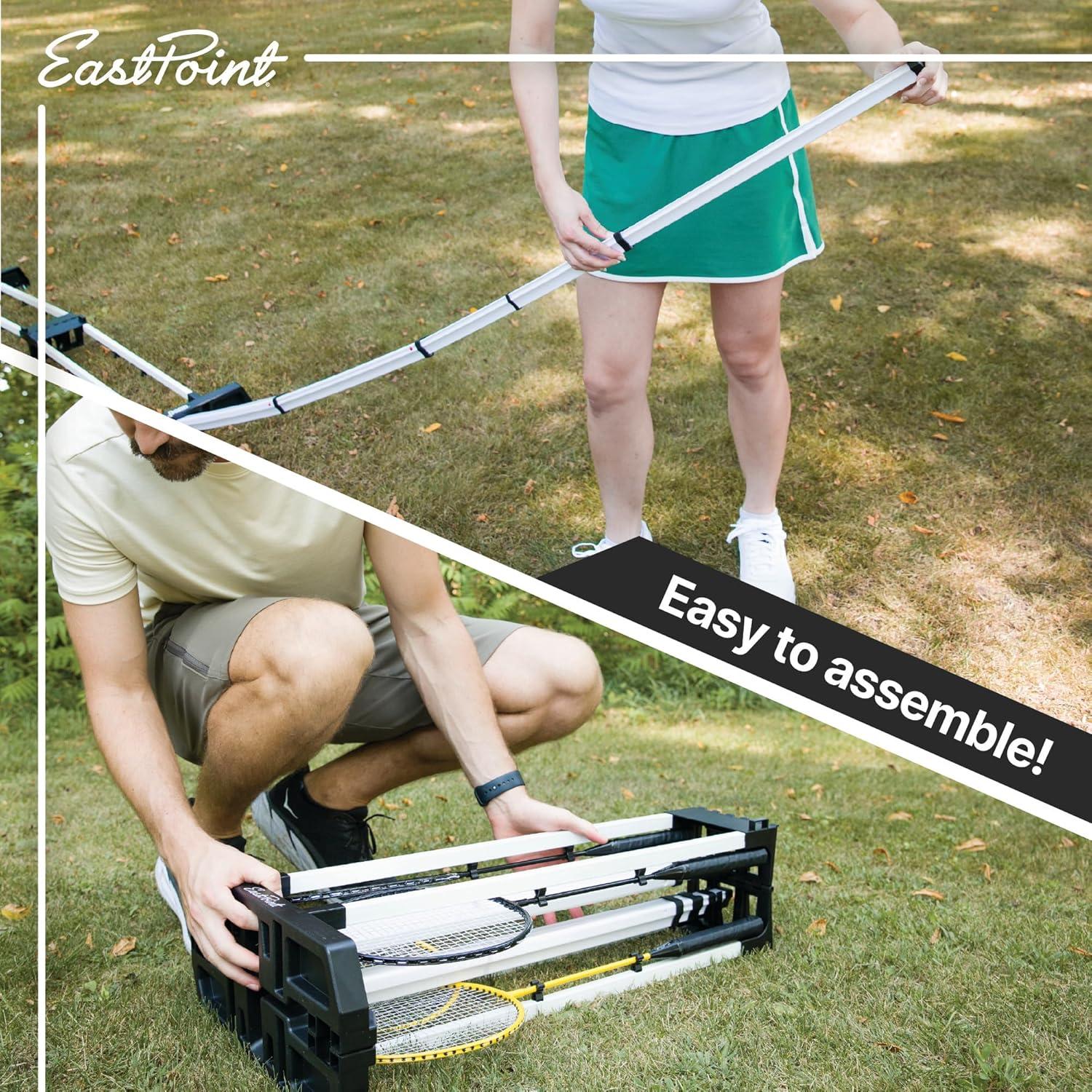 Conjunto de bádminton EastPoint Sports - Fácil Instalación, 4 Raquetas