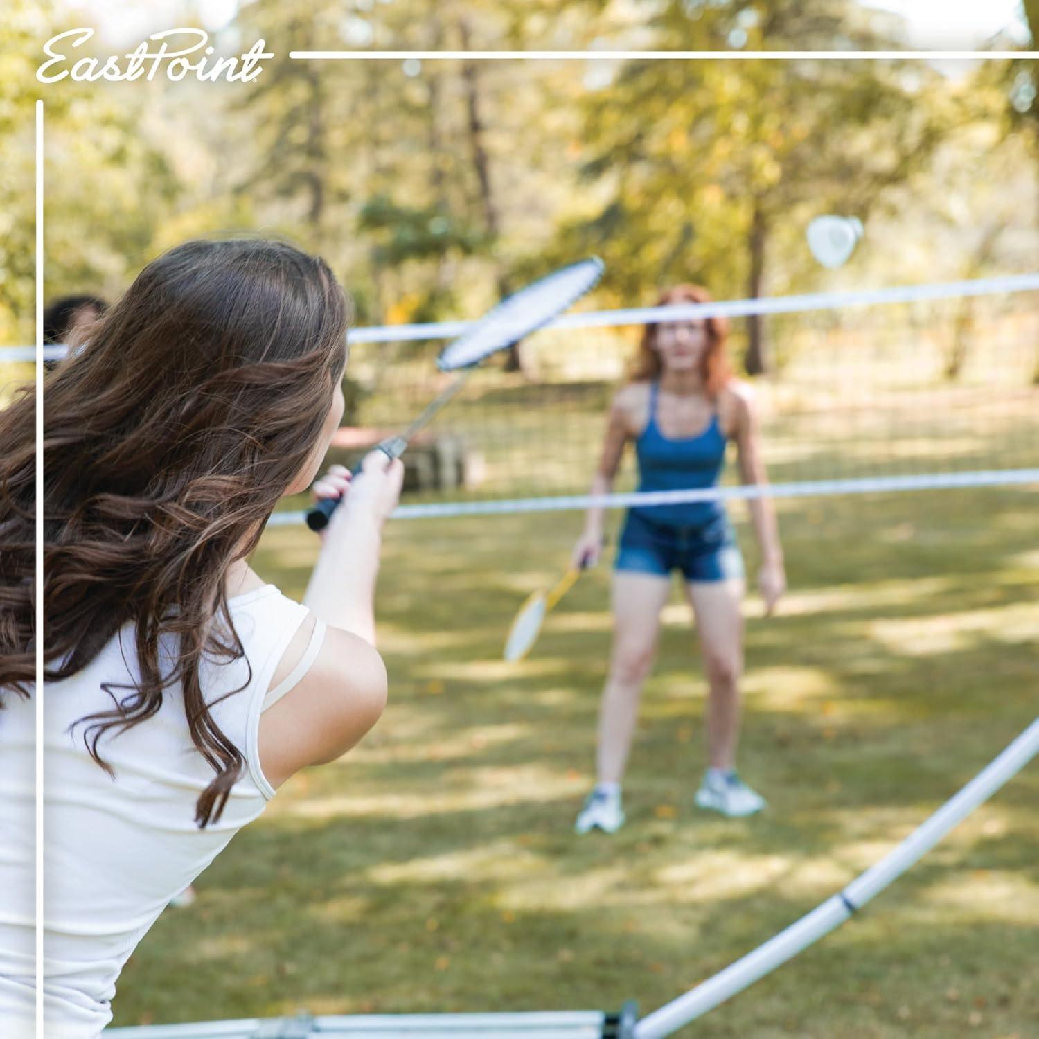Conjunto de bádminton EastPoint Sports - Fácil Instalación, 4 Raquetas