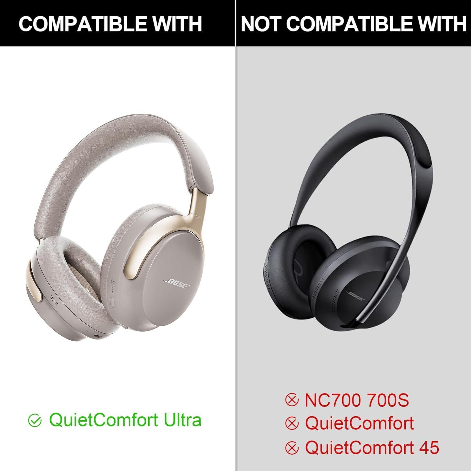 Funda de Cabeza Repuesto Bose QuietComfort Ultra - Negro