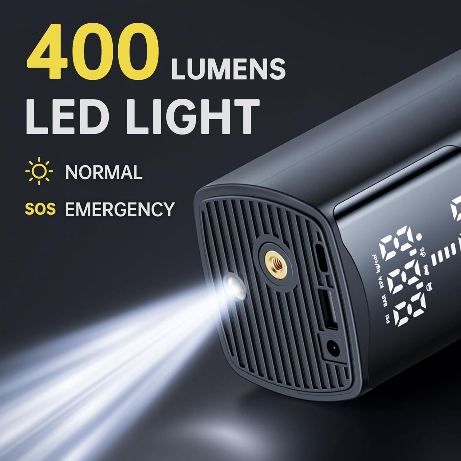 Compresor de Aire Portátil Ratolo CQB-008-5a 150PSI Batería 25000mAh